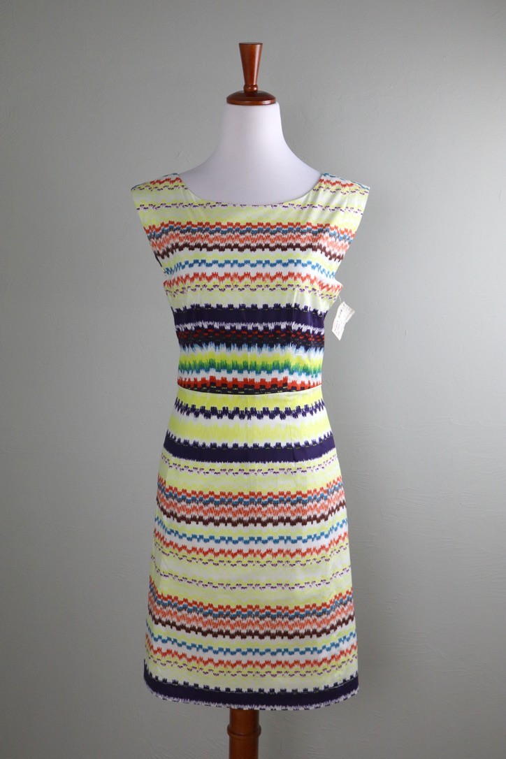 PLENTY BY TRACY REESE Anthropologie NWT Hourglass Stripe Shift Dress Size 2