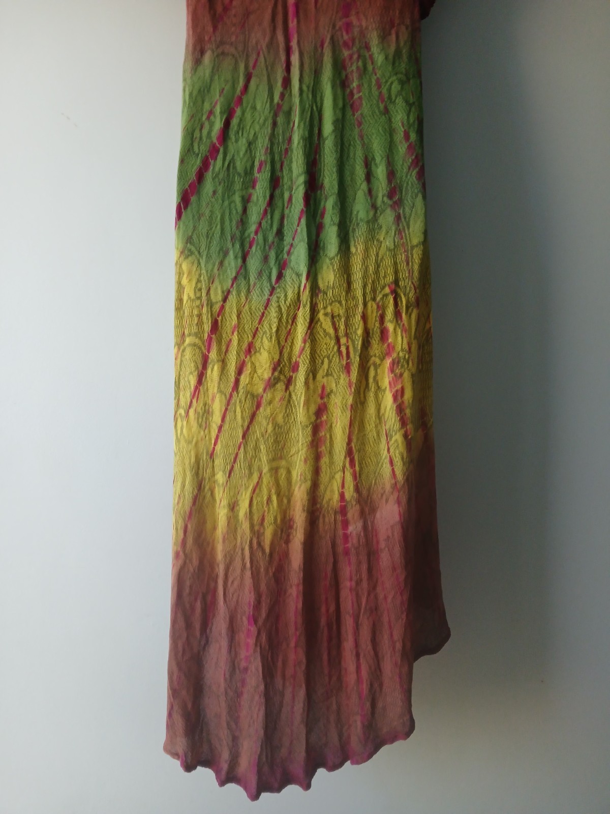 Sakkas Boho Caftan Dress Kaftan Rayon Hippy Tie Dye Multi Cap SLV Multi Sheer OS