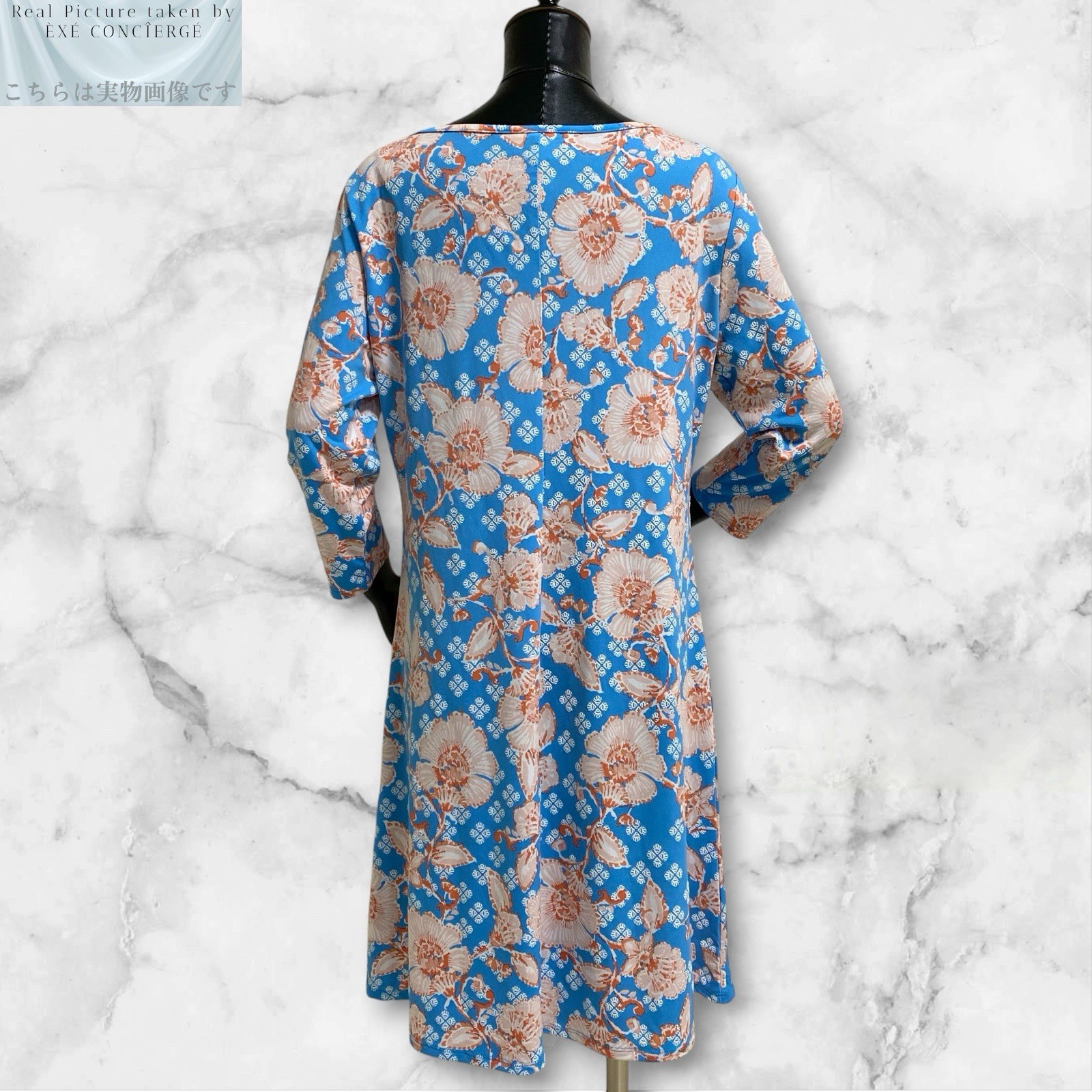 Ruby Rd. Jersey Stretch Fabric No Collar Dress Floral M