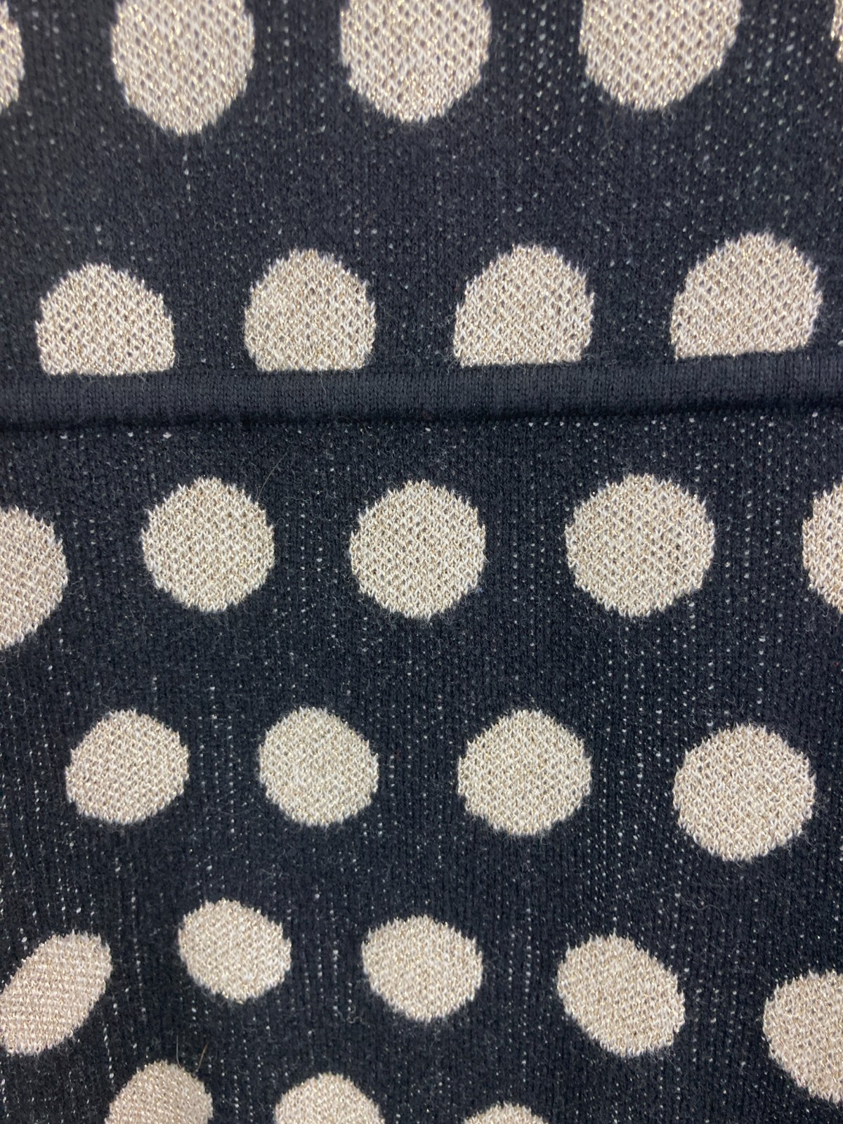 Kensie Girl Black & White Polka Dot Sweater Dress Zipper Long Sleeve Cute Size S