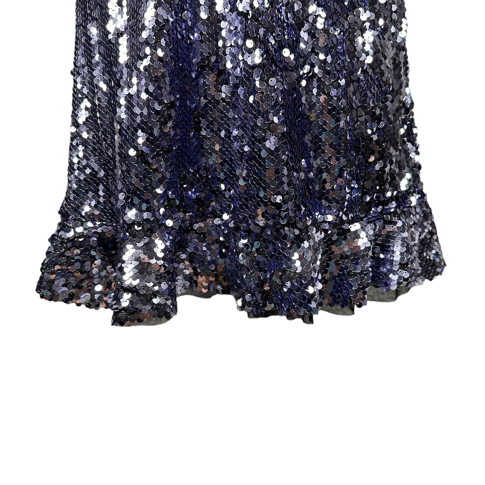 NWT $168 Free People 4 Siren Sequin Open Back Tie Waist Ruffles Dress Party