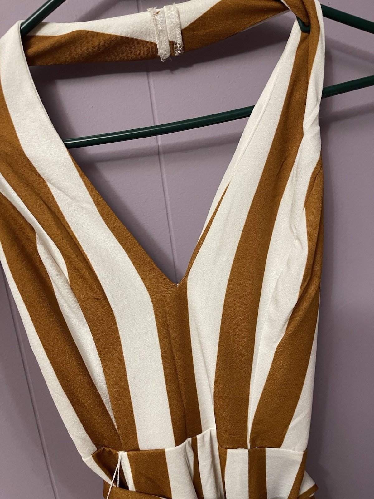 Backless Pantsuit with Sling Neck. Size Small.