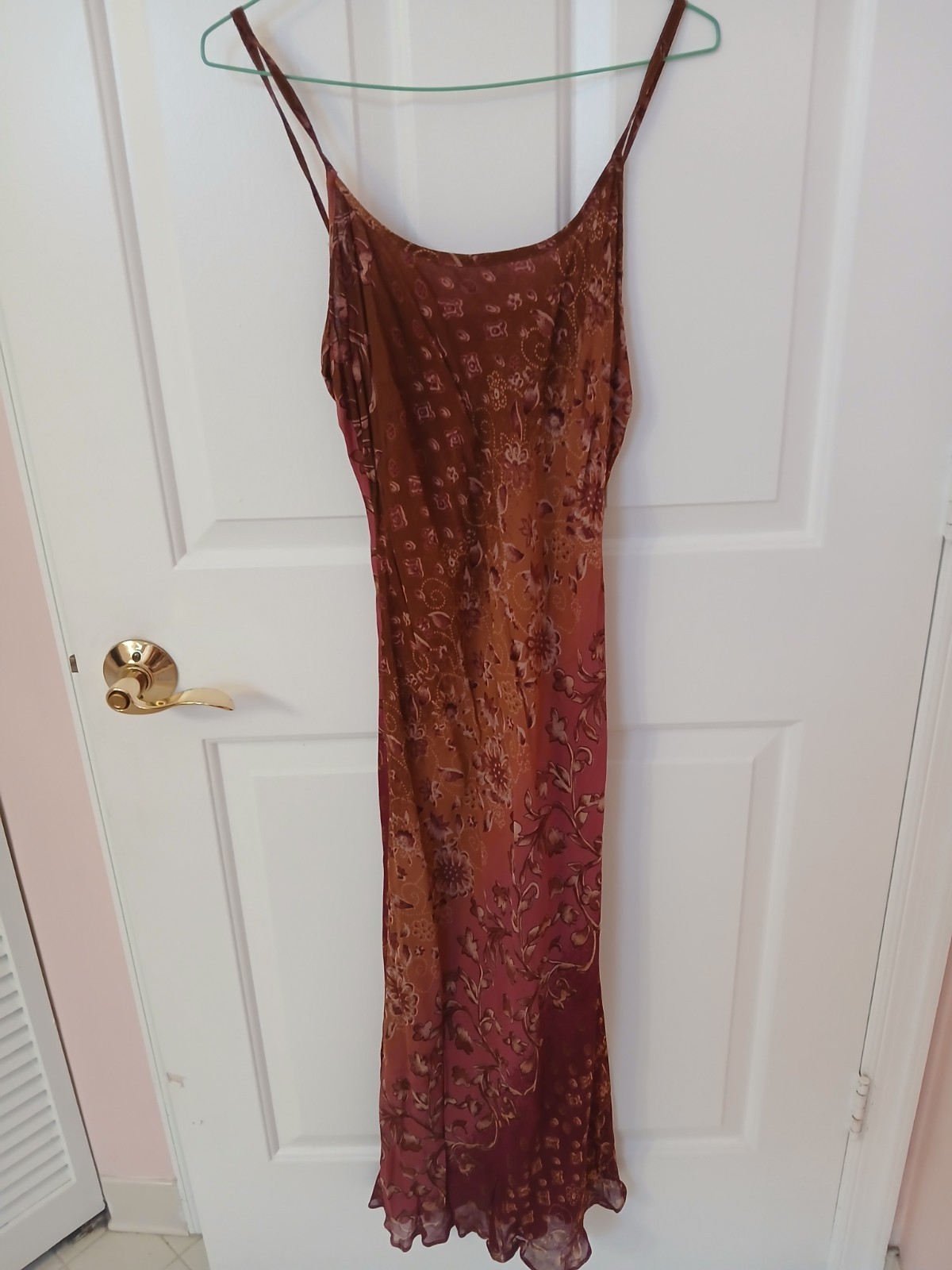 Nostalgia Floral Maxi Dress Large Boho Cottagecore Rayon Sleeveless L