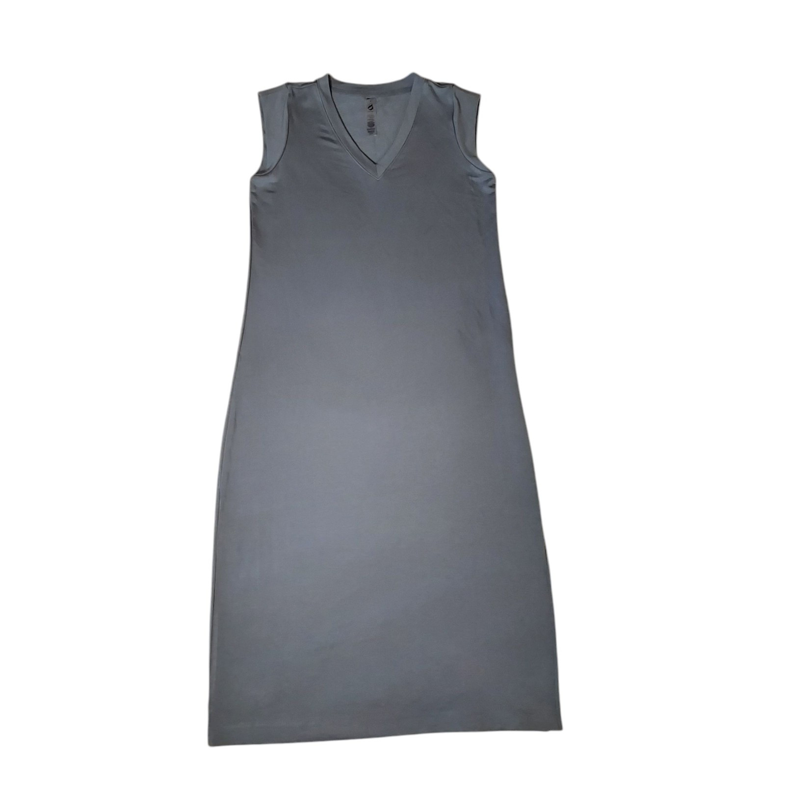 Lou & Grey Maxi Dress Women M Rayon Spandex Soft Washed Blue Minimalist Beachy