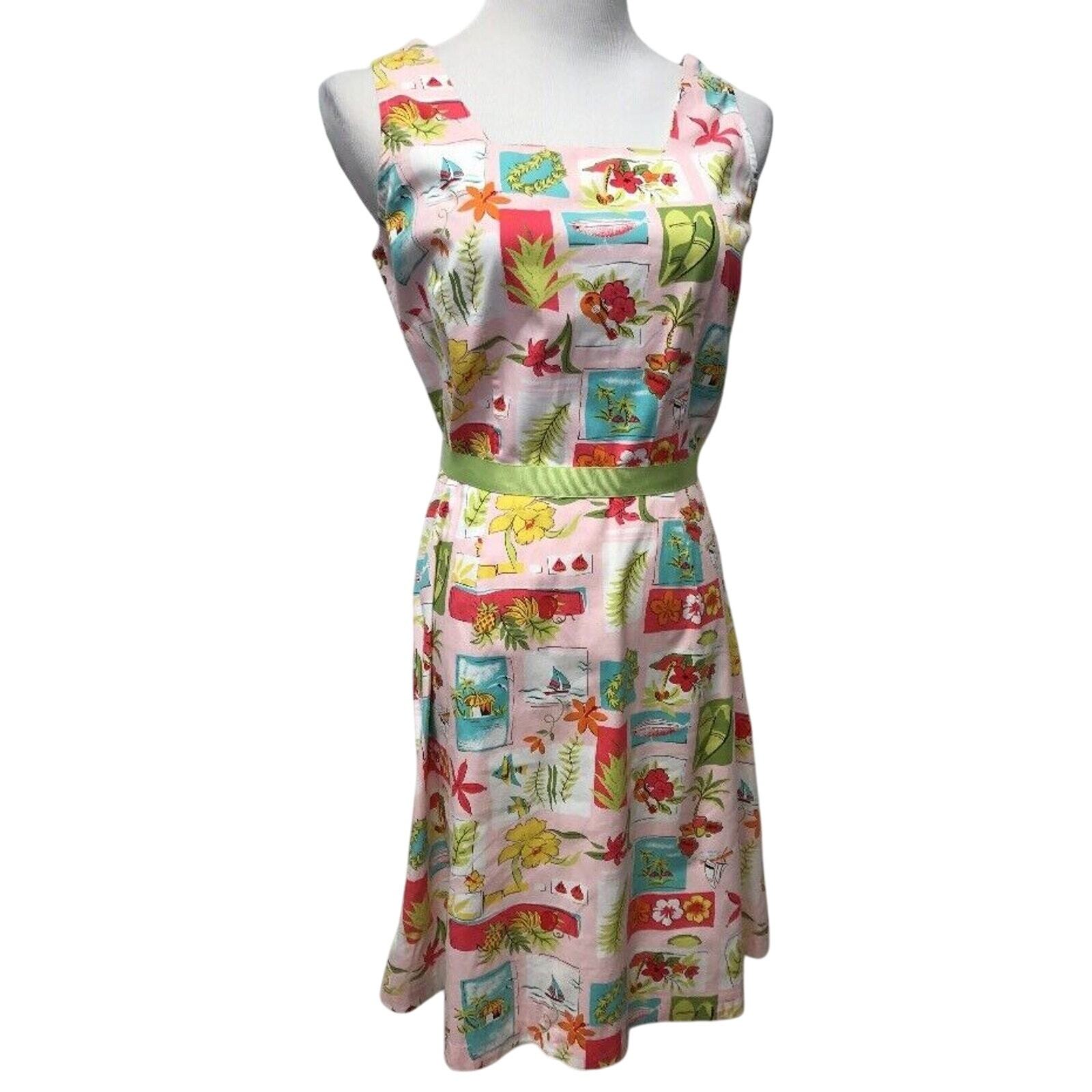 Giorgio Fiorlini Dress Womens 6 Floral Pink Yellow Green Red Blue White