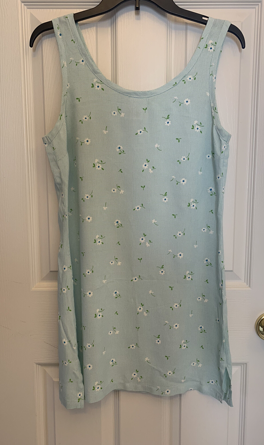 Baja Blue Light Blue White Daisies Sun Dress Cover Up Size Small