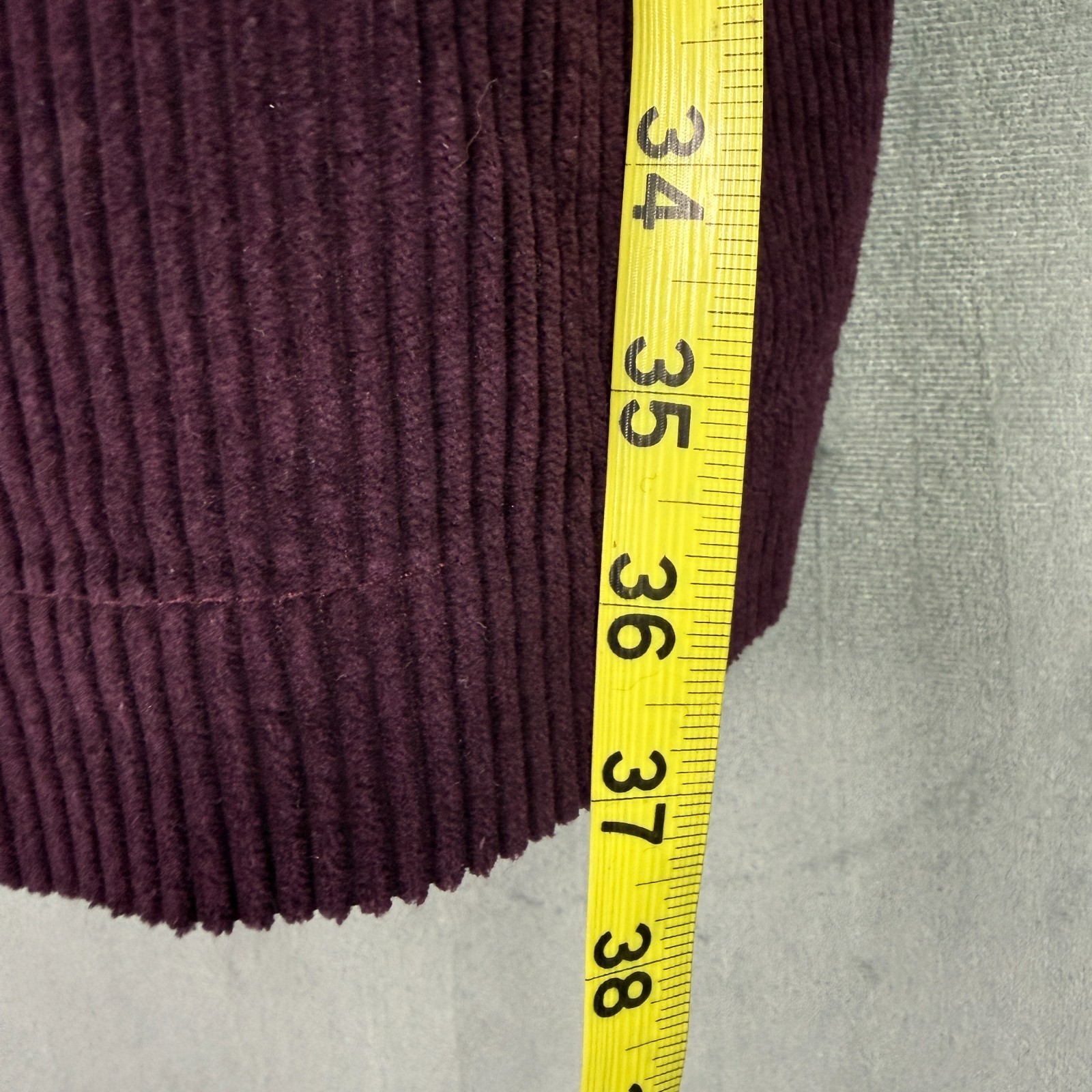 Fat Face US 12 UK 16 Purple Pinafore Dungaree Mini Dress Corduroy Button Pockets