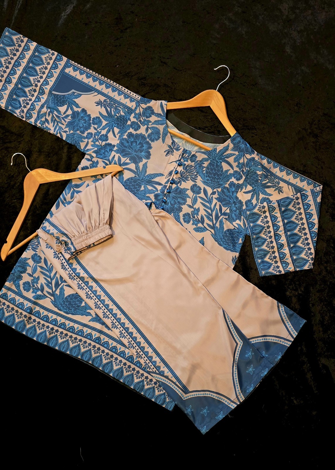 silk co-ord set digital print standard size chest 21″ (42″)