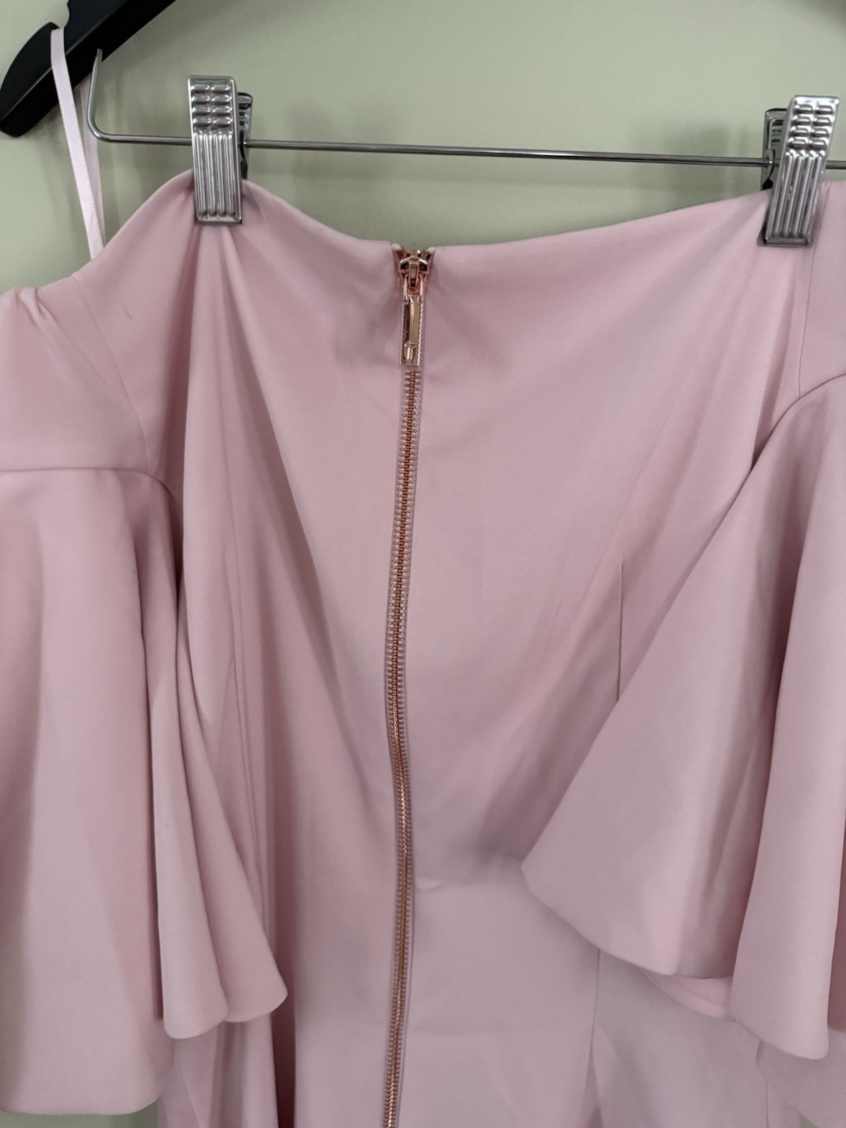 Ted Baker Light Pink Floral Off-Shoulder Sheath Dress Size 3