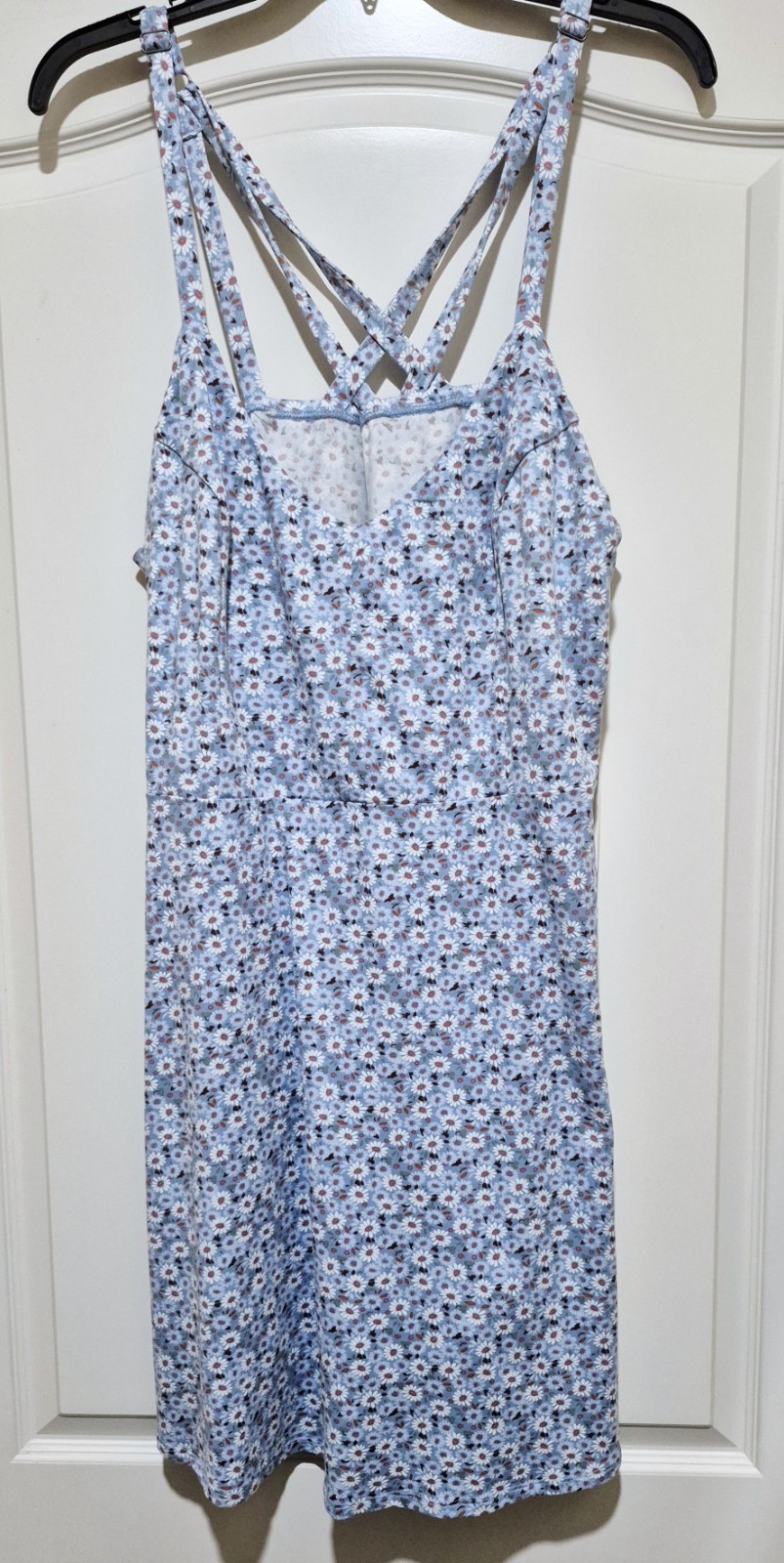 Nine Britton Lizzy Brushed Knit Blue Floral Daisy Hippie Boho Mini Dress 3X NWT