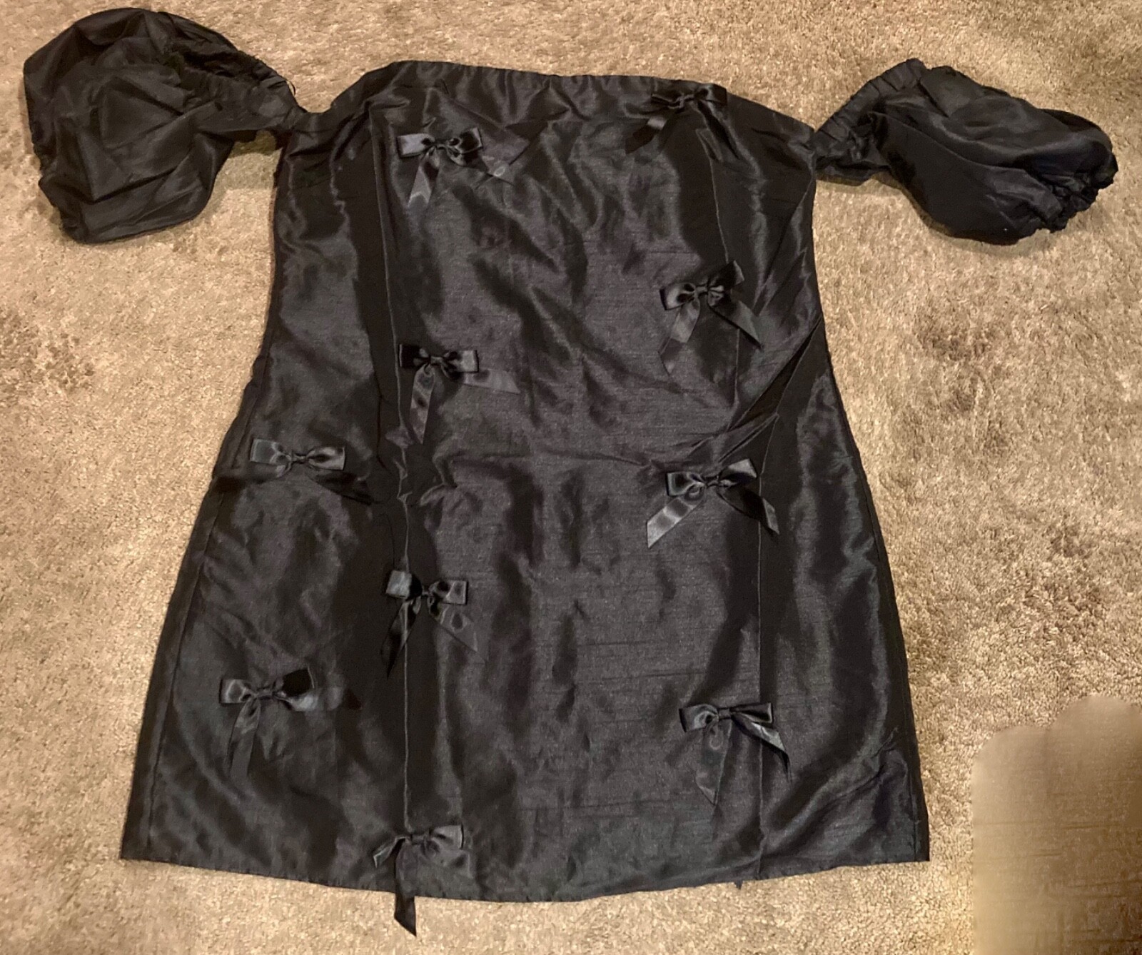 Anthropologie Hutch Ladies Black Bow Accents Cocktail Dress Size 1X NWT $198.00