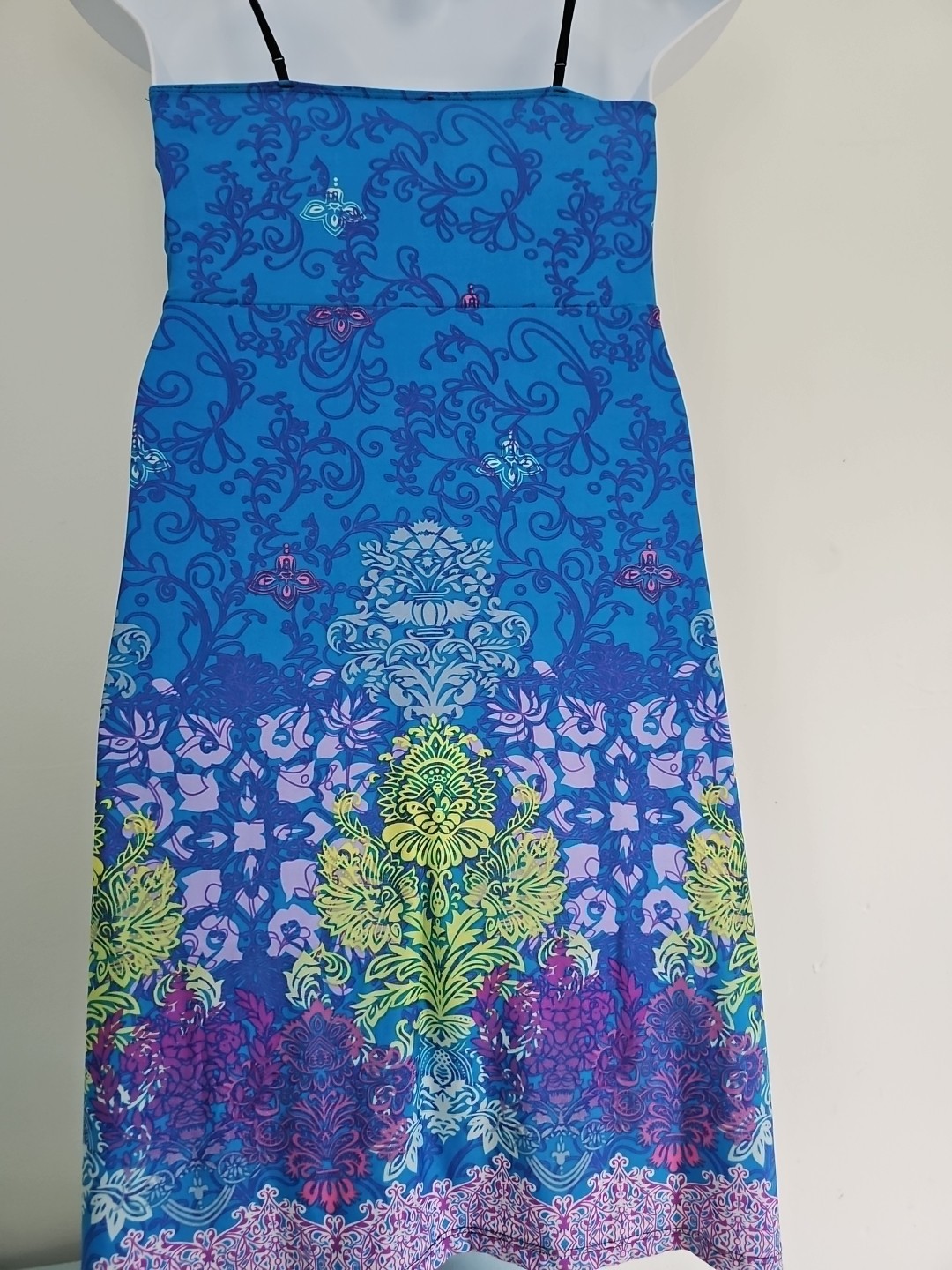 Lagaci Sundress Slip Dress Large Multicolor Floral Adjustable Spaghetti Straps