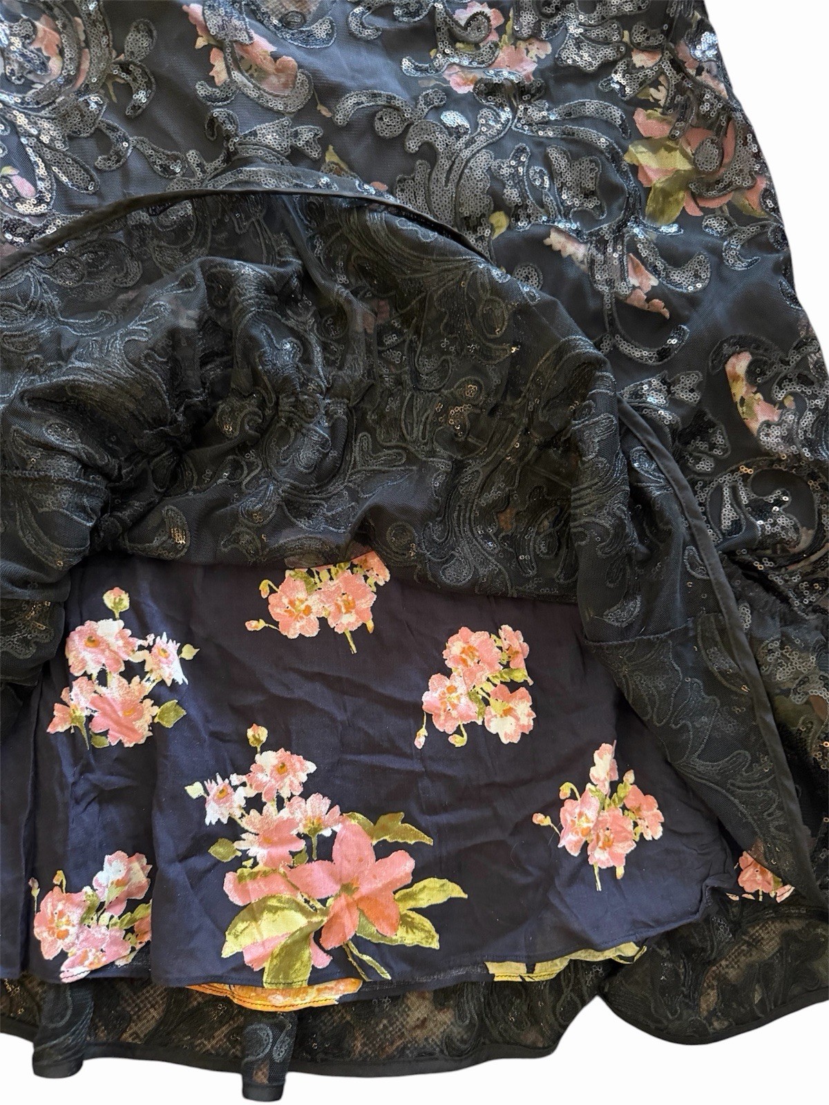 Free People Falling Flowers Sequin Mini Dress Women’s Size Medium