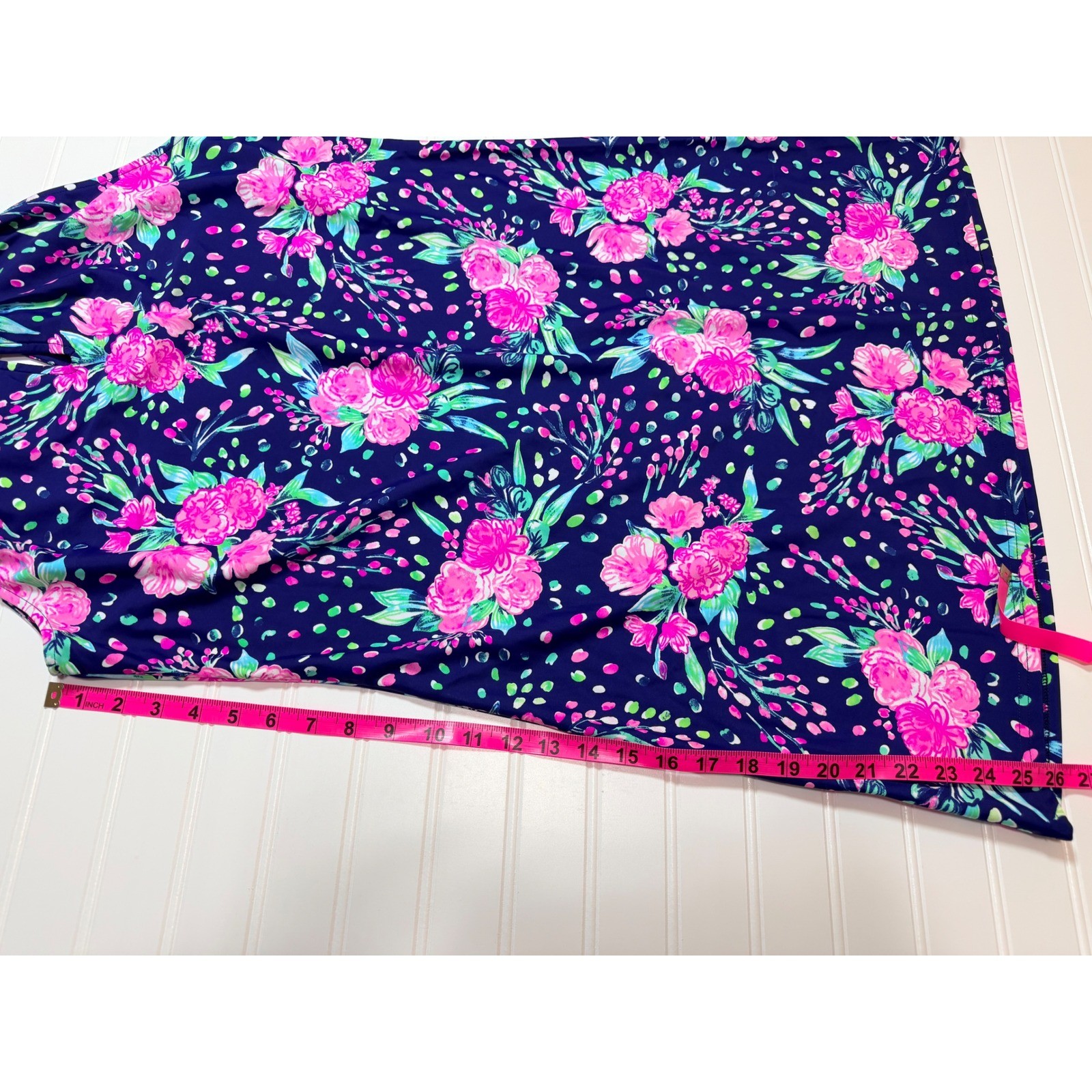 Aryeh Womens Navy Blue Pink Floral Halter Neck A-Line Dress Size Large