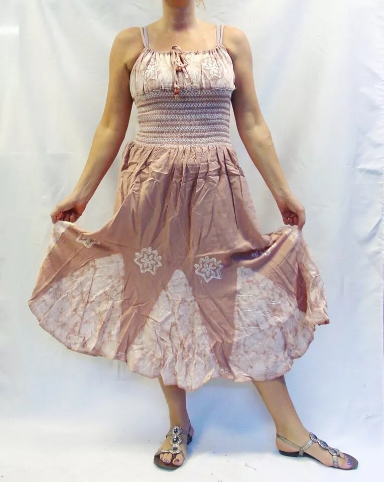 Flower Floral Tie Dye Star Design Hippie Maxi Spaghetti Dress Summer S M L Sun