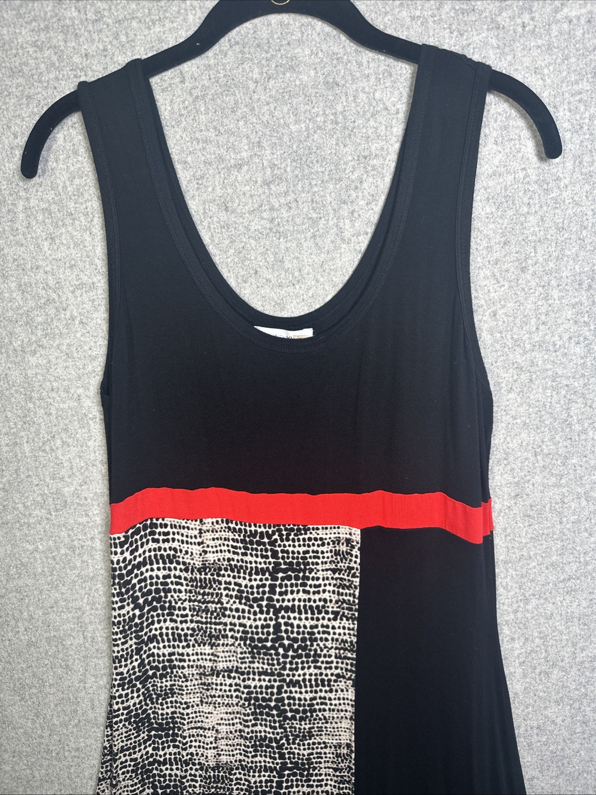 Calvin Klein Multicolor Tank Womens Maxi Dress Medium Stretch Comfort Colorblock