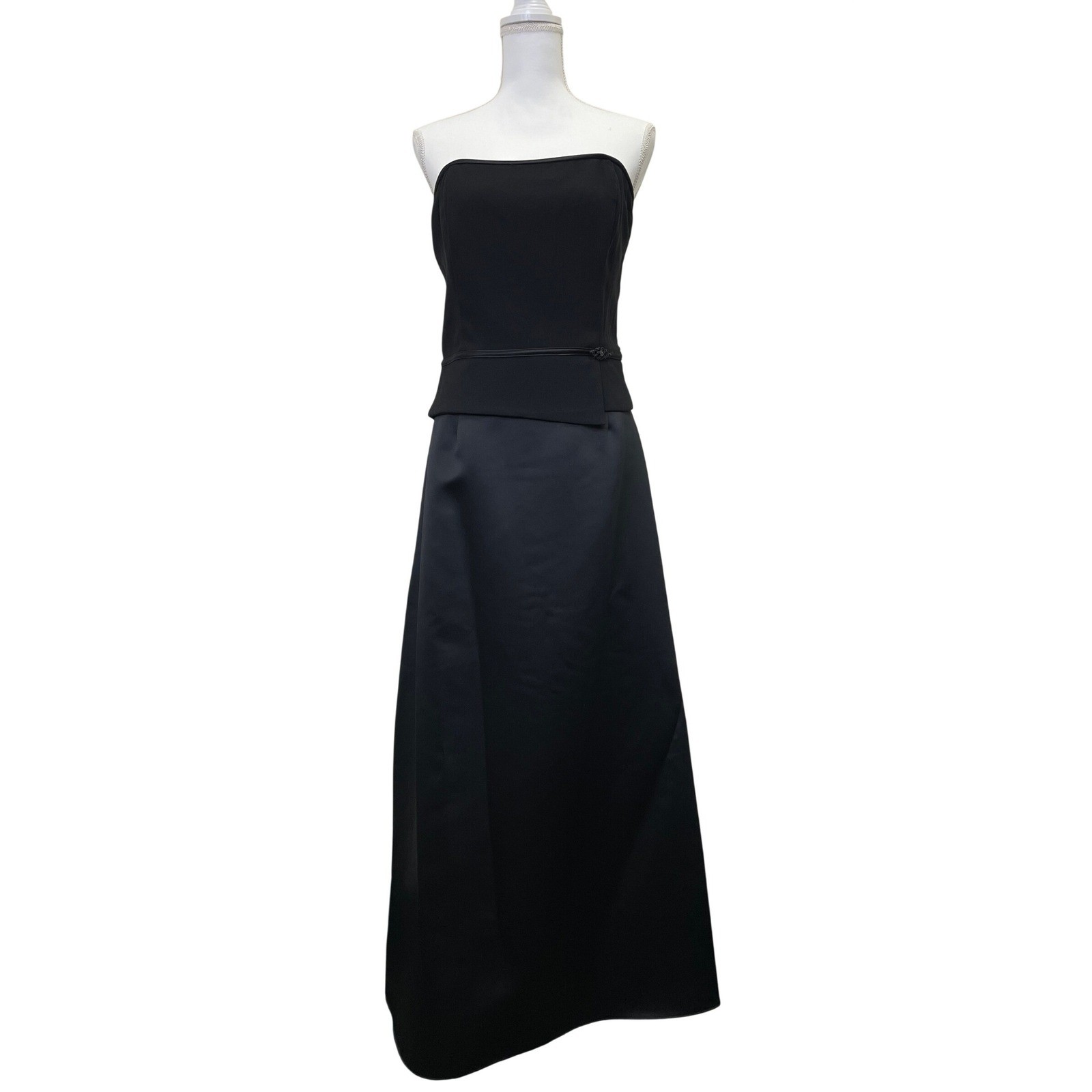 Scott McClintock Millennium 2000 Black Strapless Evening Gown Dress Womens 14