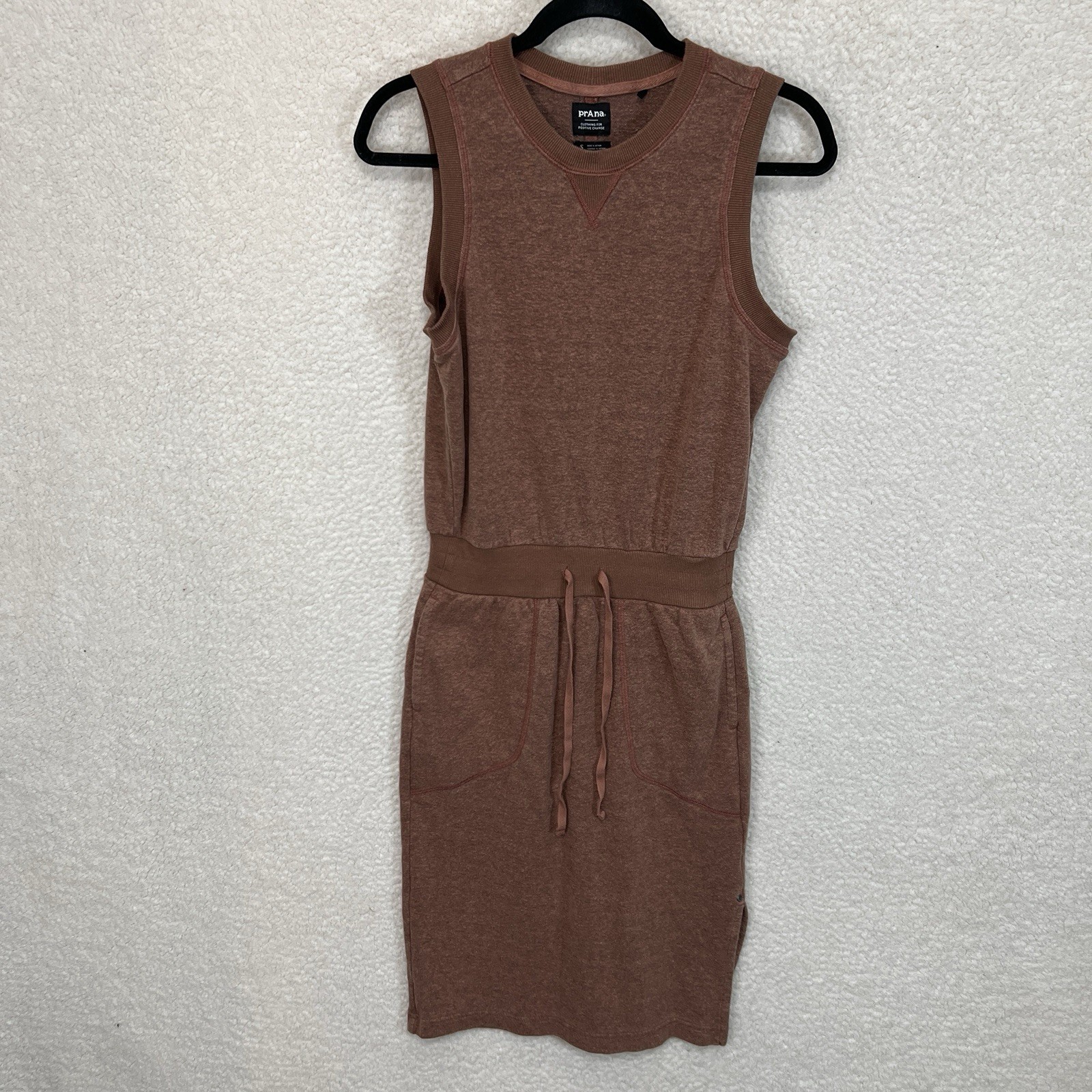 Prana Cozy Up Beach Hopper Dress Women’s Small Terra Brown Heather
