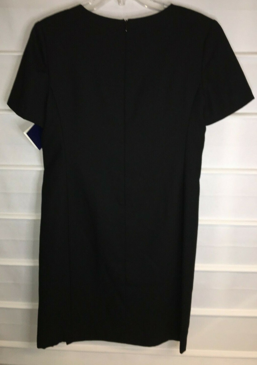 JG Hook Black Wool Fully Lined Short Sleeve A Line Dress Size 10 NWTS!