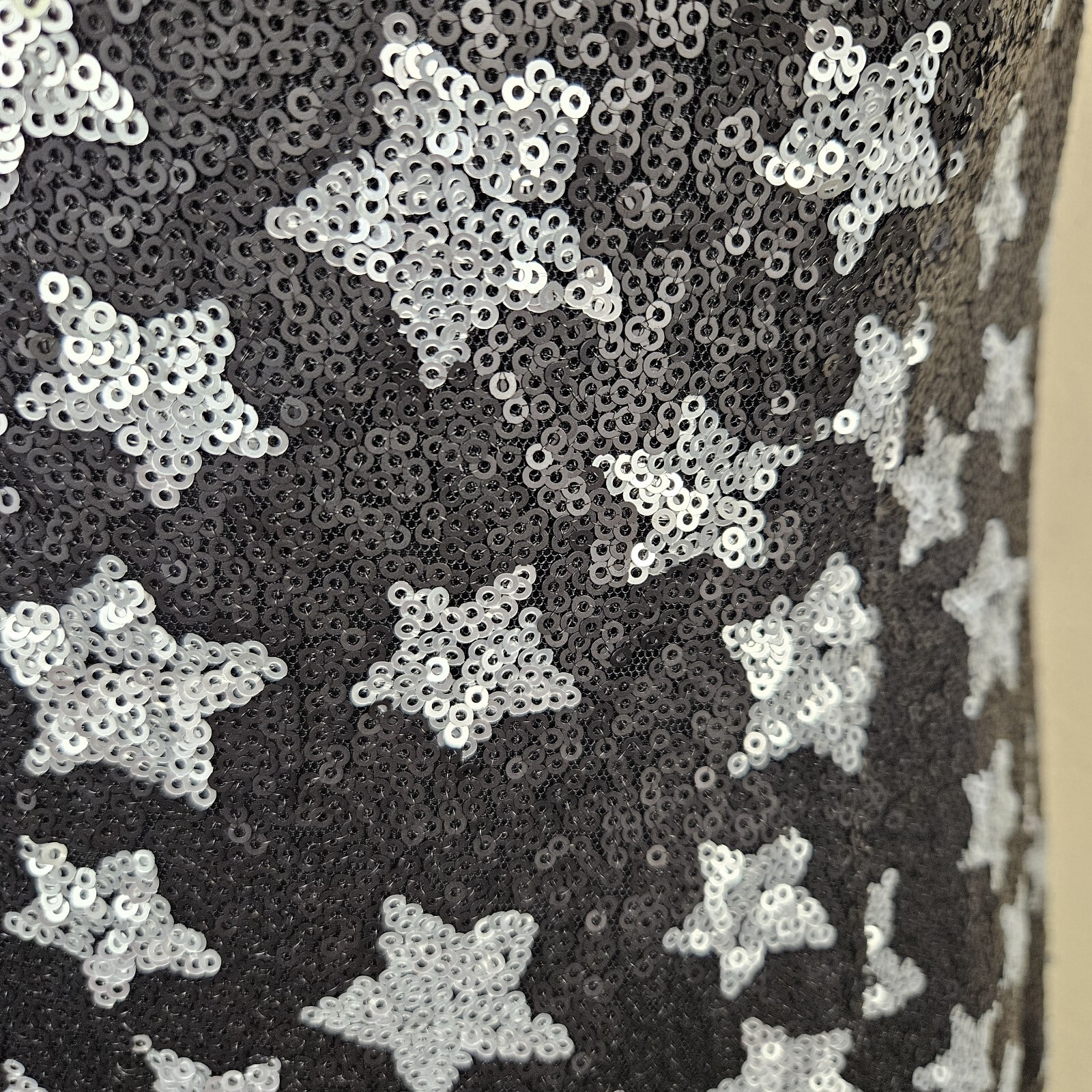 Black Halo Amorie Sequin Dress 12 Starry Night Party Mini Cocktail Black Silver