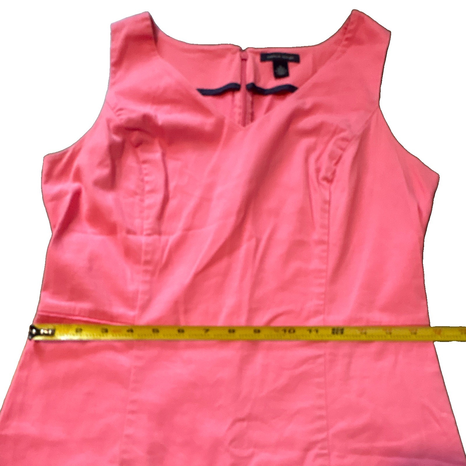 Tommy Hilfiger Solid Pink Solid Sheath Dress Scoop Neck Knee Length Sleeveless 8