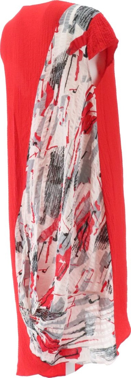 Truth + Style Cotton Blend Abstract Printed Dress Red Abstract XL NWOT (794)