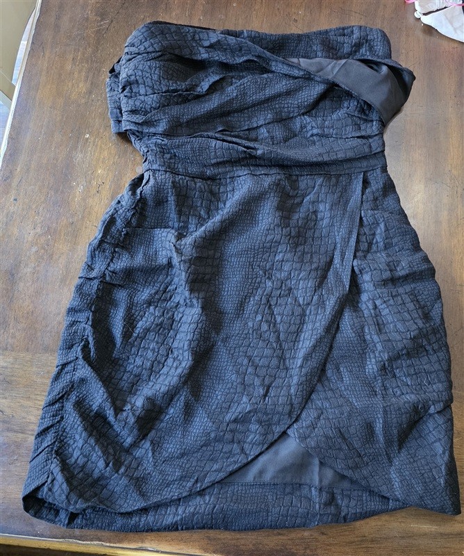 NWT Affliction 0 BAILEY TULIP Dress Black Premium Bondage Wear 2 Ways 132616