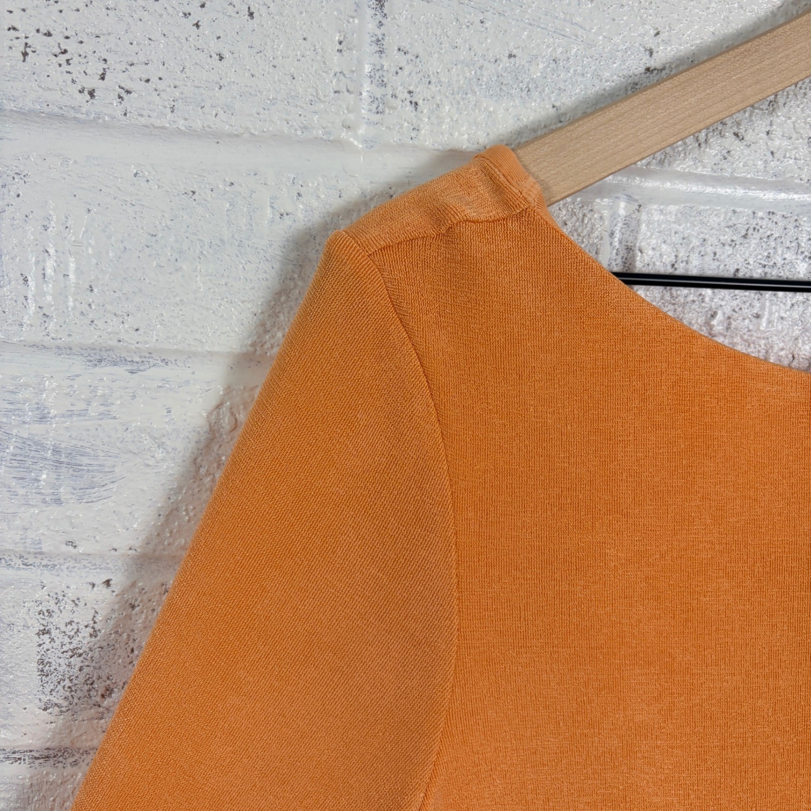 Significant Other Dakota Maxi Dress Womens 6 Apricot Orange Long Sleeve Ruched