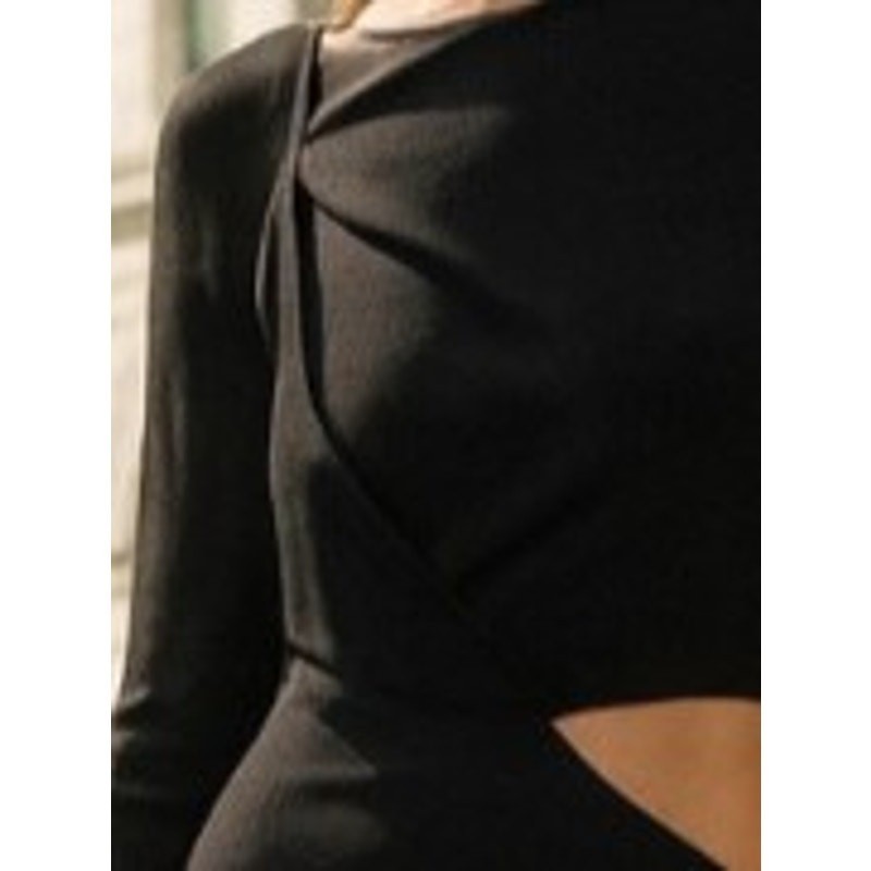 Paris Georgia Lola Black Cutout Maxi Dress Gallery Opening Quiet Luxury S NWT