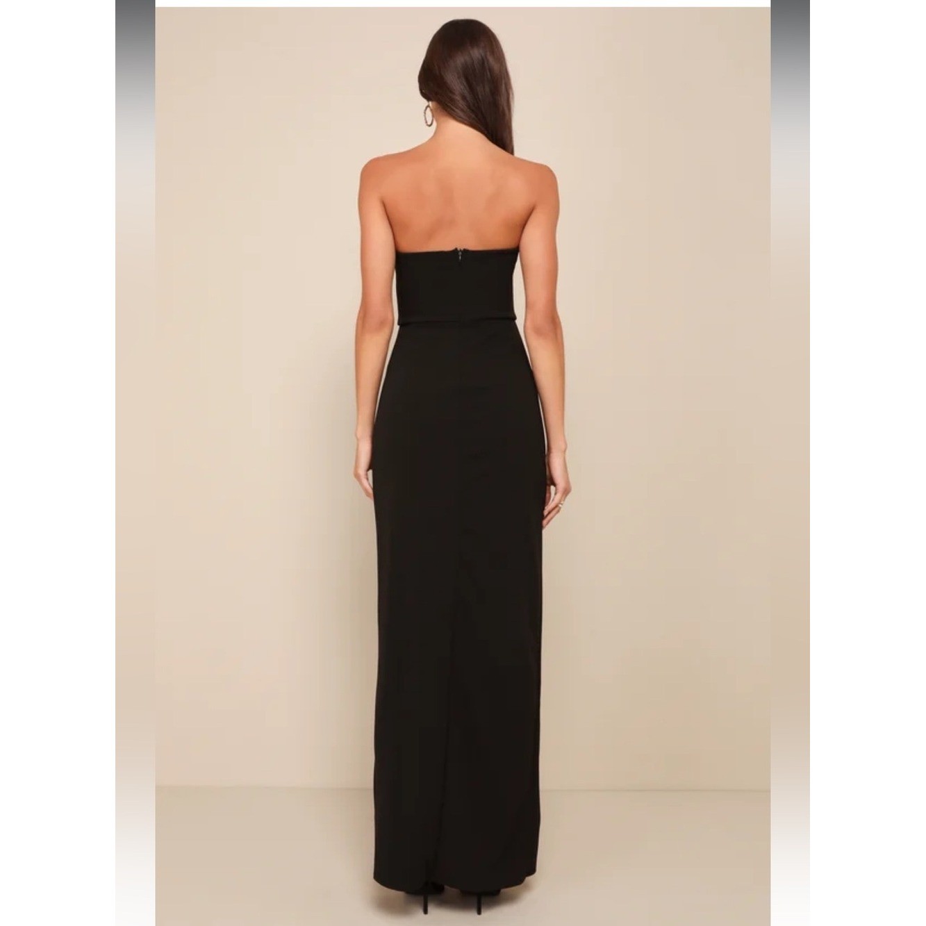Dedicated to Glamour Black Strapless Maxi Dress