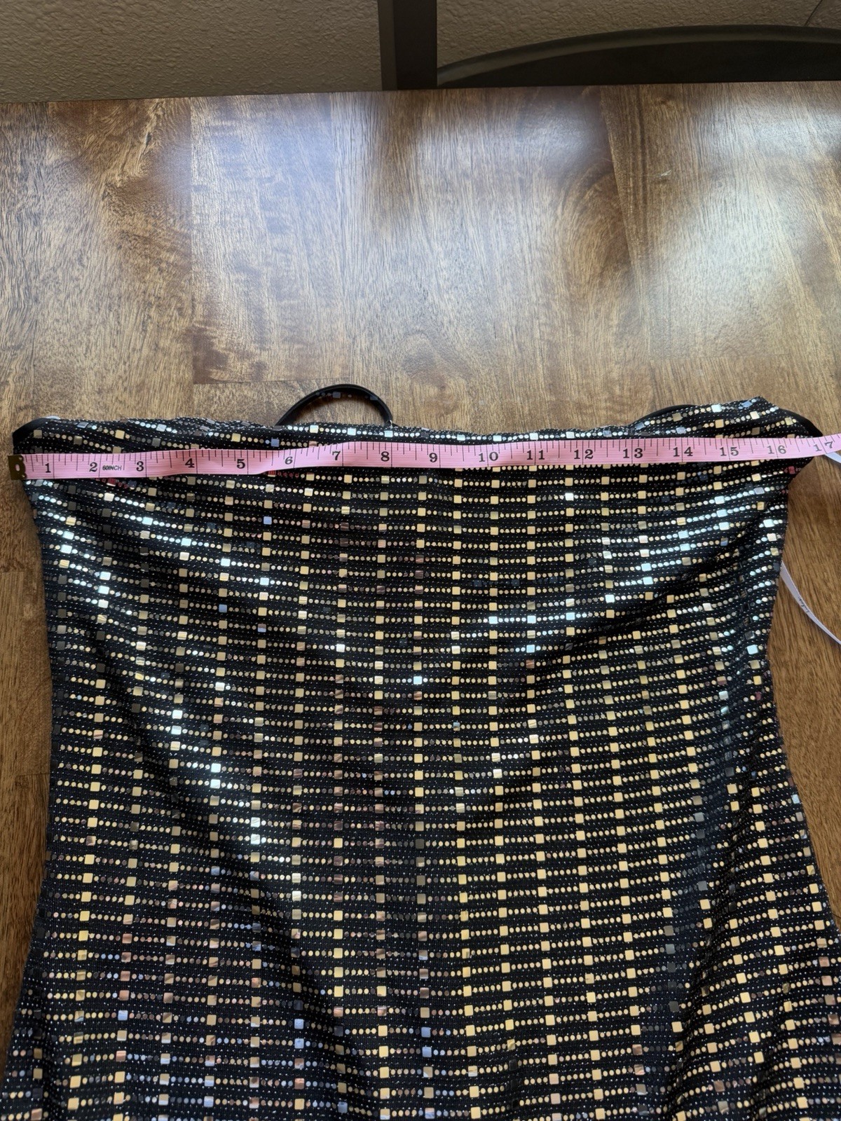 Lulu’s Totally Mesmerizing Shiny Black Sequin Cowl Mini Dress, NWT, L