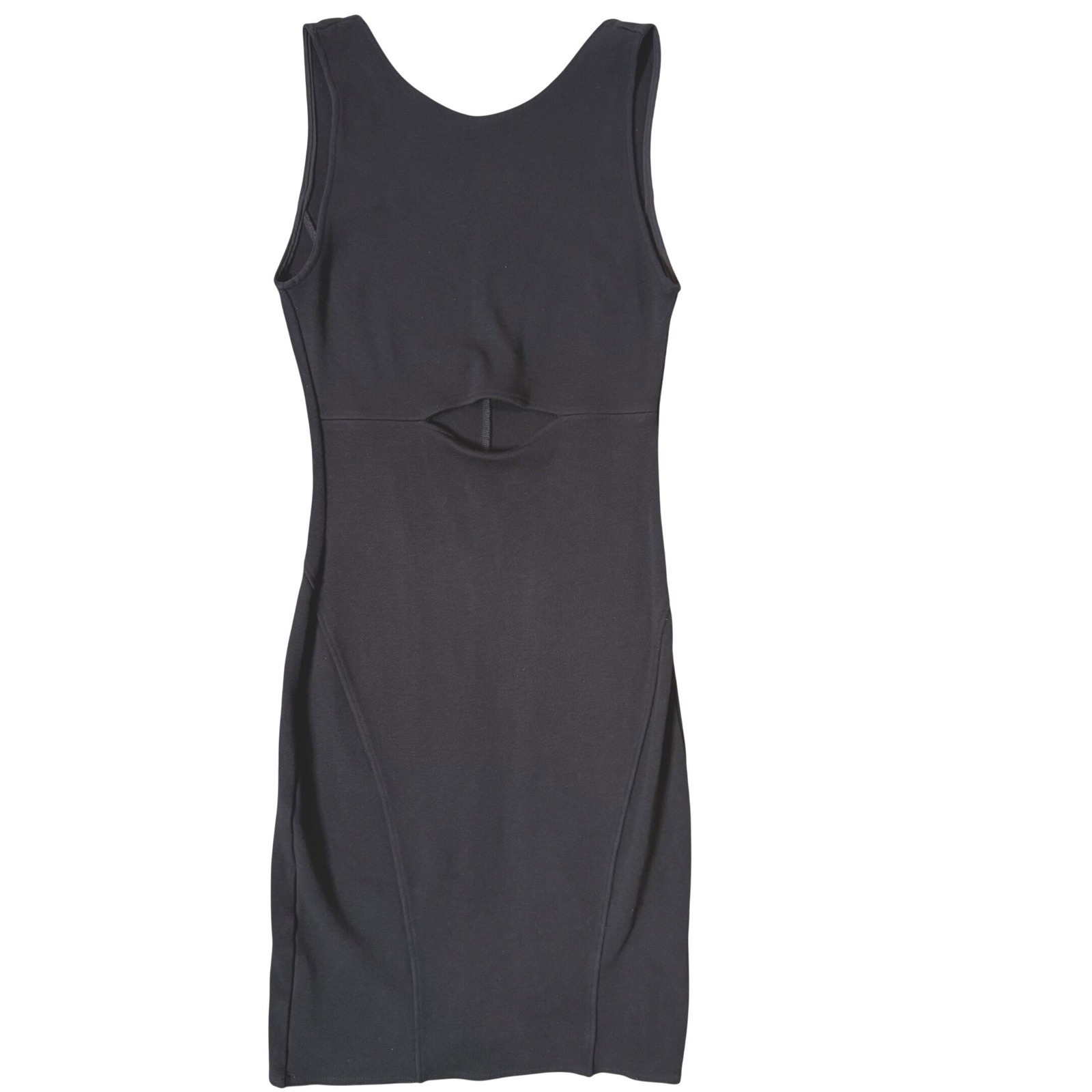 Helmut Lang Black Cutout Bodycon Sheath Short Dress Size M Gala Knit Stretch