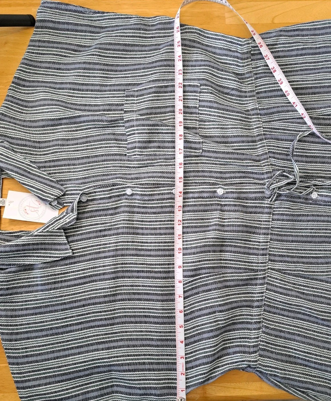 Davi & Dani Striped Linen Blend Dress Size 2XL NWT Blue Green Gray White