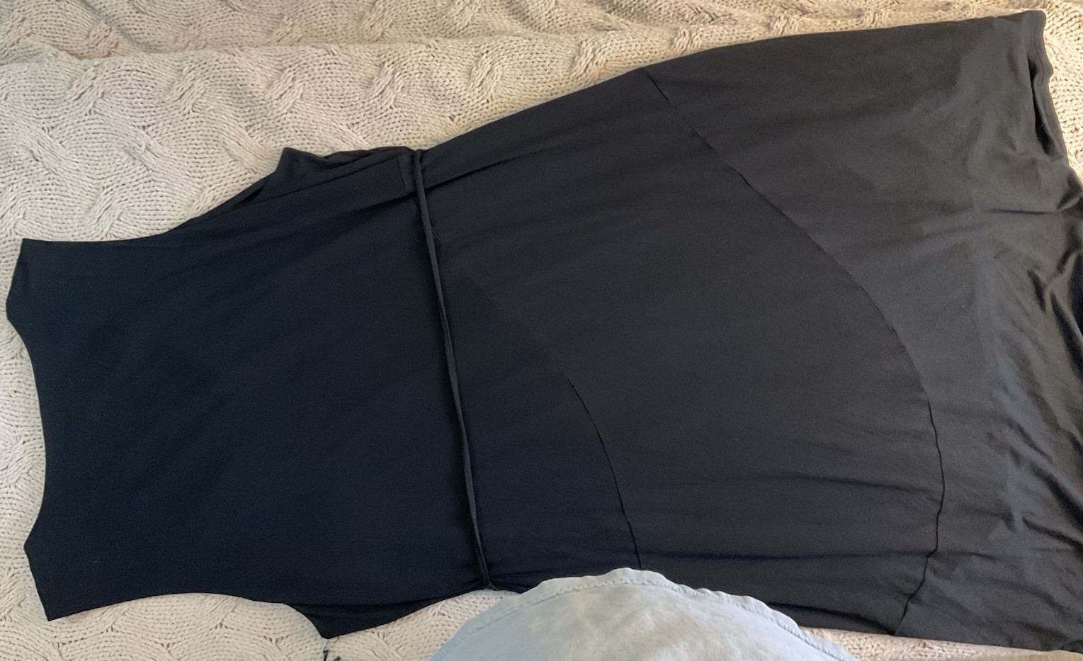Simply Vera Vera Wang Black Solid V-Neck Asymmetrical Dress XXL