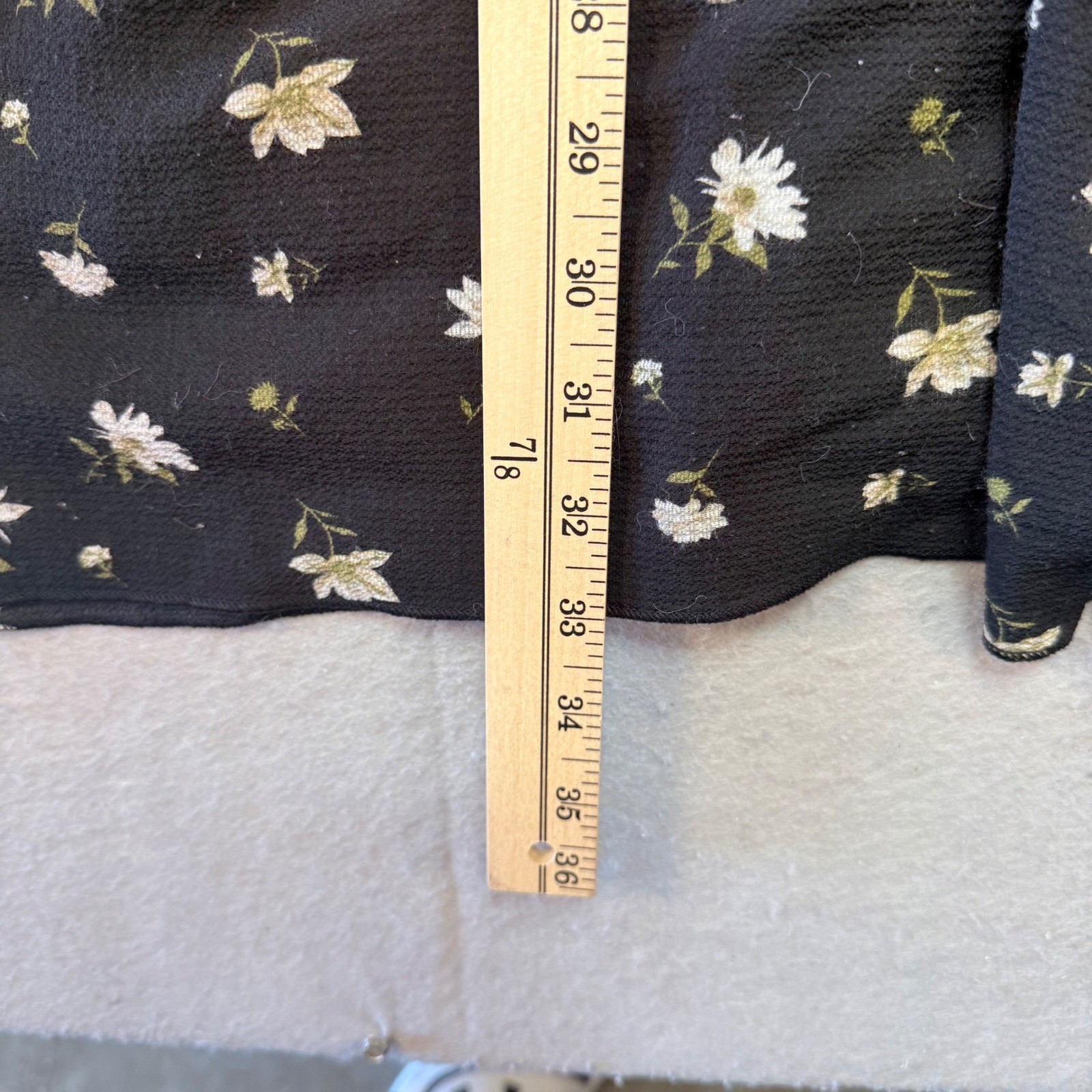 RnB Collection Plus Size Black Floral Tiered Mini Dress 3/4 Sleeve V-Neck 1X