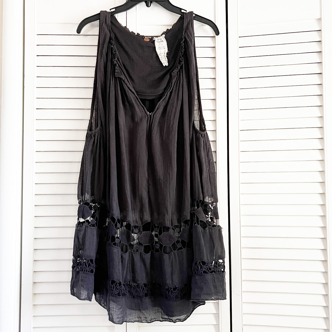 Free People Sleeveless Boho Flowy Dress Tunic Small (please see measurements)