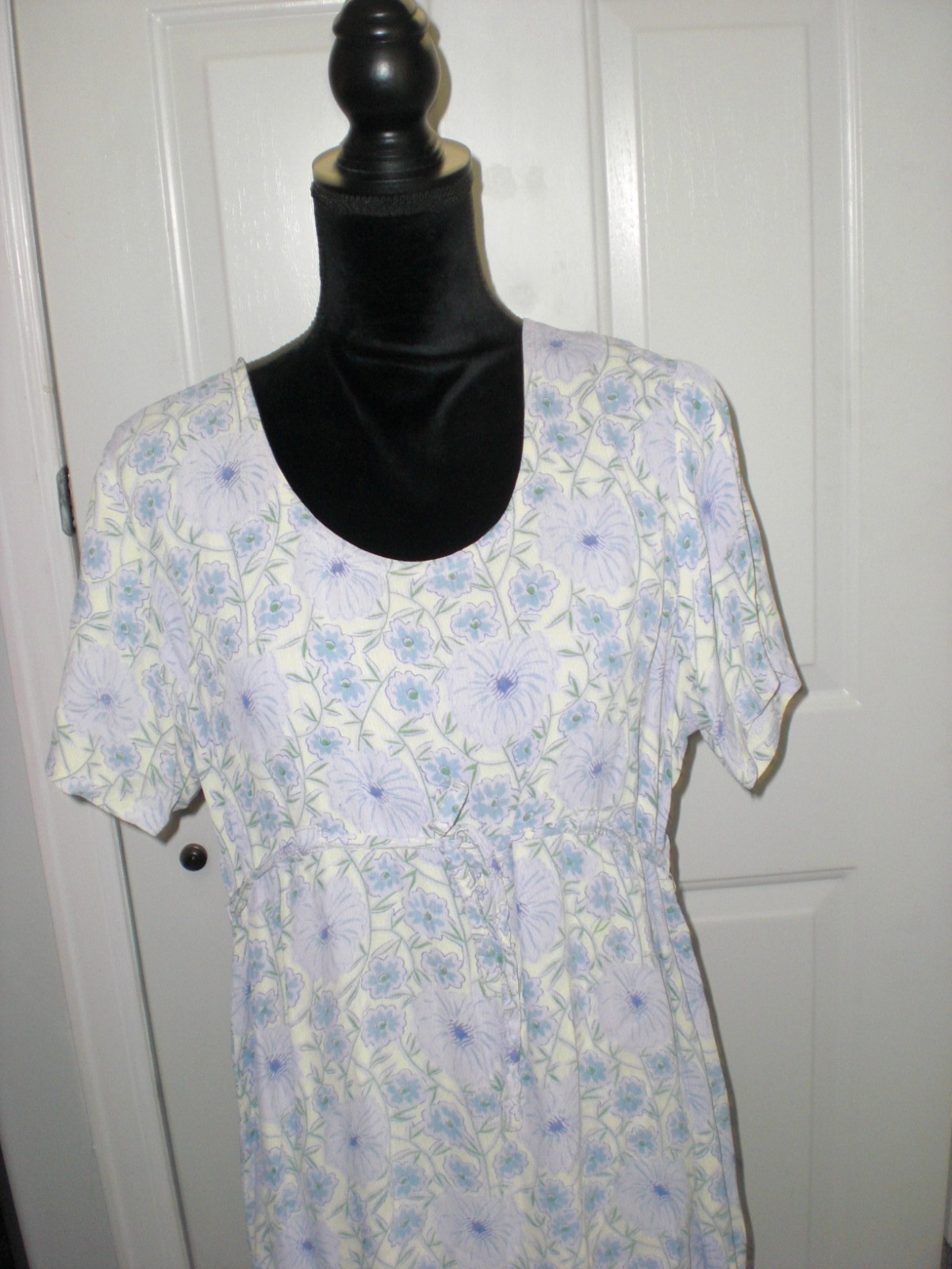 APRIL CORNELL for Cornell Trading Size L Lavender Flowered Preowned Dress