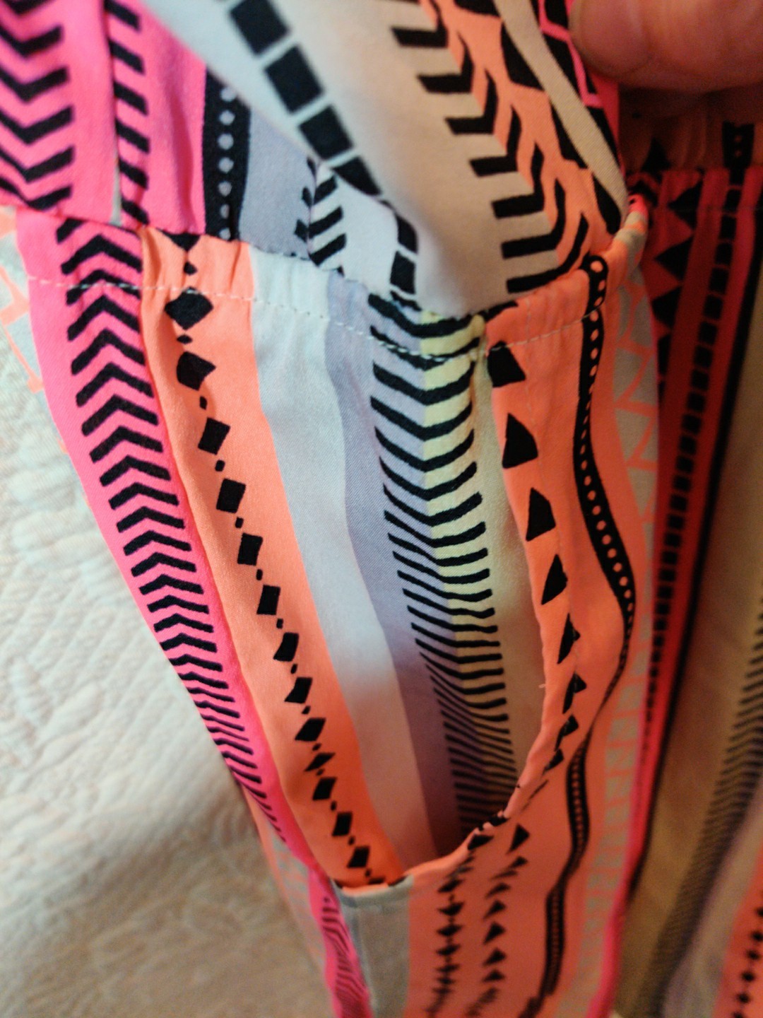 Atmosphere Abstract Sleeveless Adjustable Straps Romper With Pockets