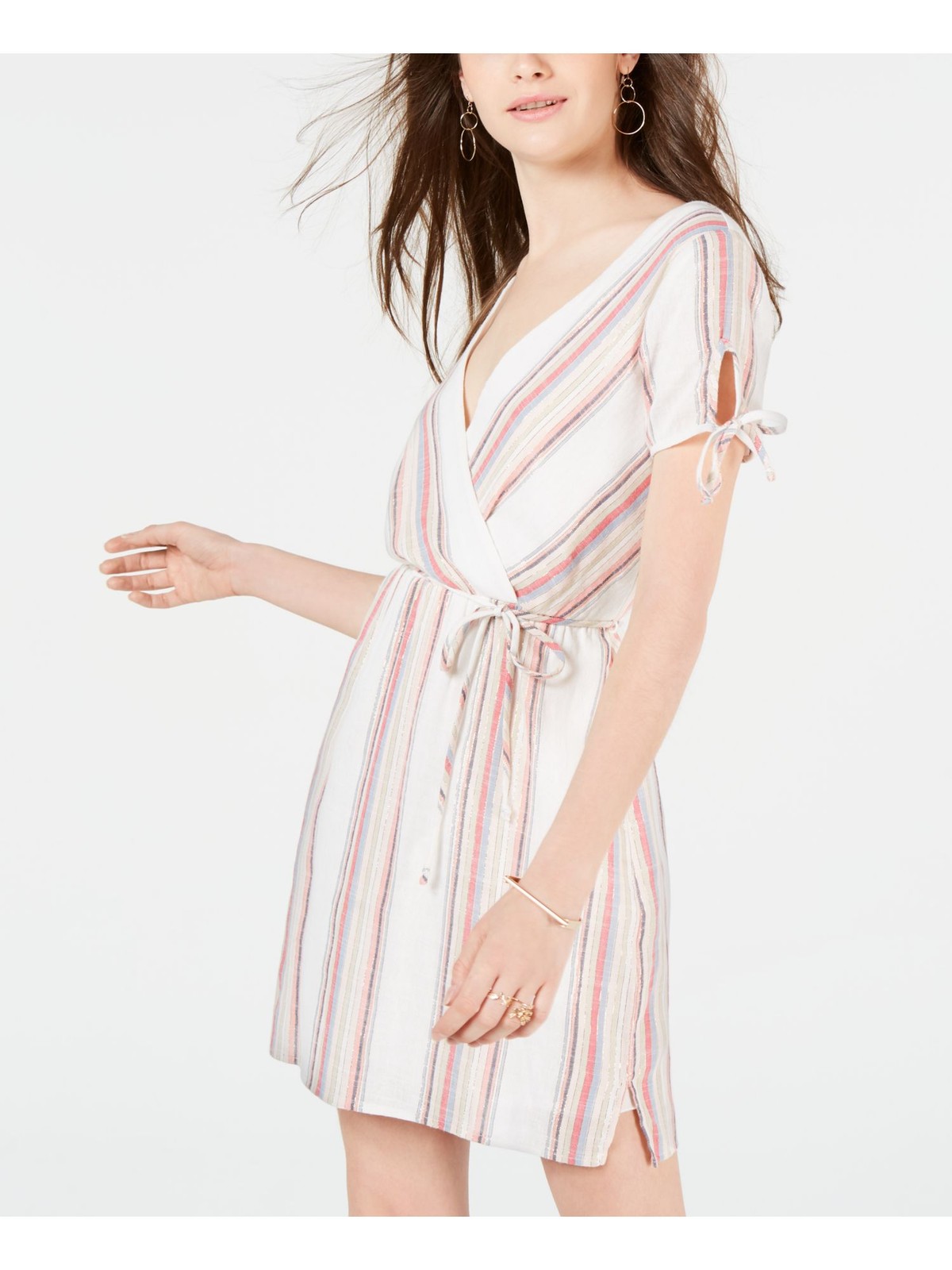 CITY STUDIO Womens Shift Short Dress Short Sleeve V Neck