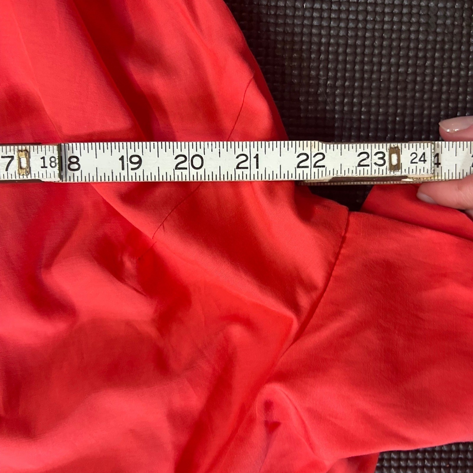 Old Money J. Peterman Silk Cotton 1947 Shirtdress 20 Quiet Luxury Coral Red Midi