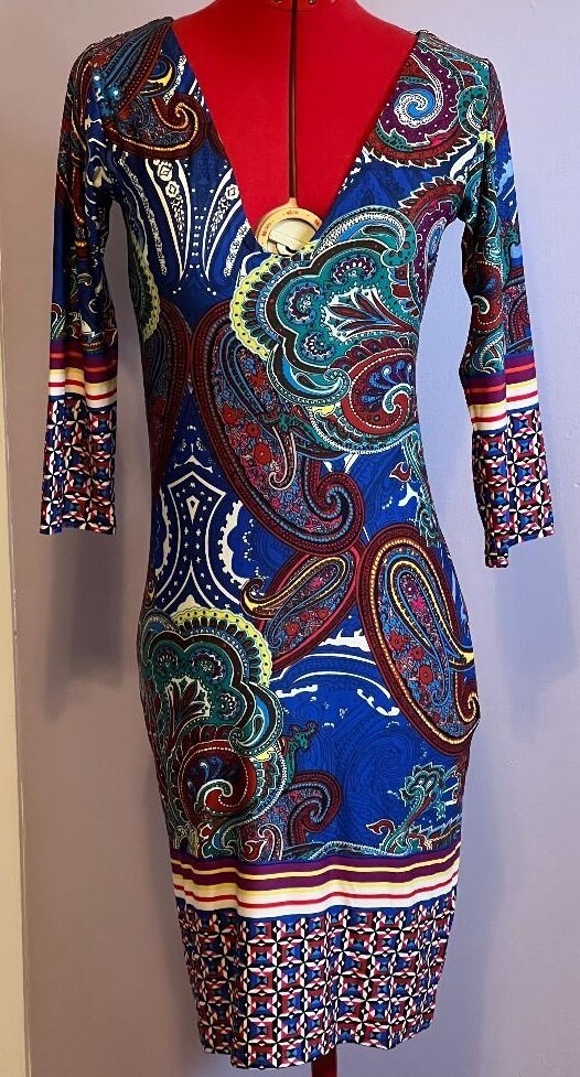 White Mark Tropical Print Bodycon Dress – Size S – New