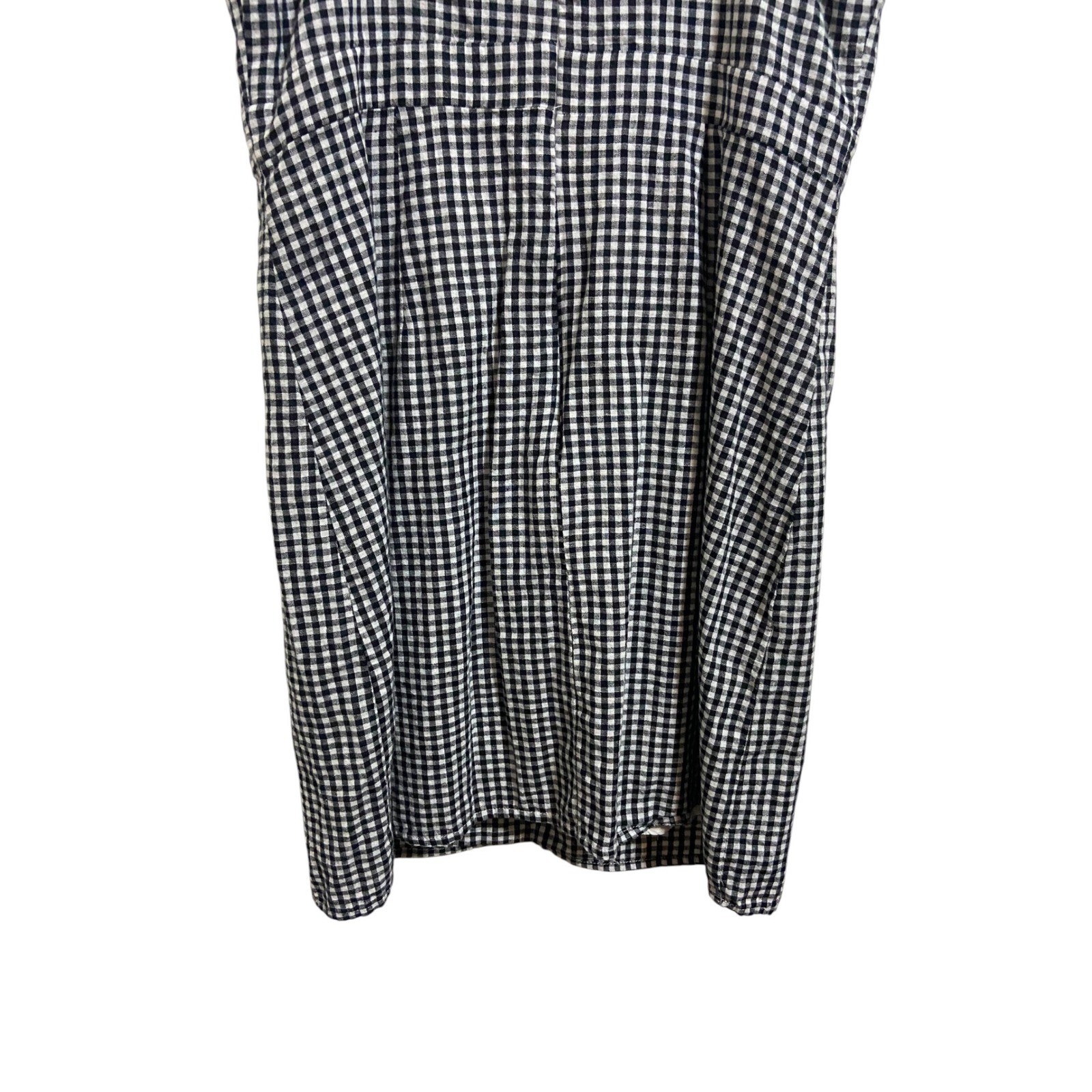 Lulus Gingham Mini Dress Black White Checkered Tie Front Fit Flare Coquette S