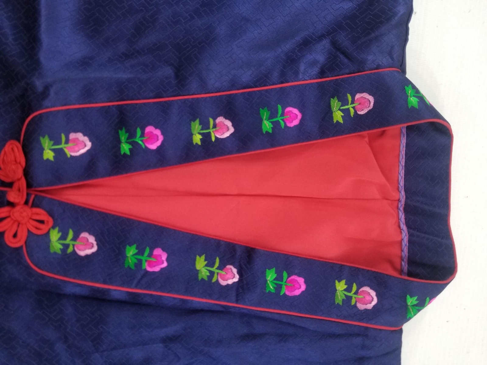 Vintage Traditional Korean Silk Brocade Embroidered Hanbok Jacket