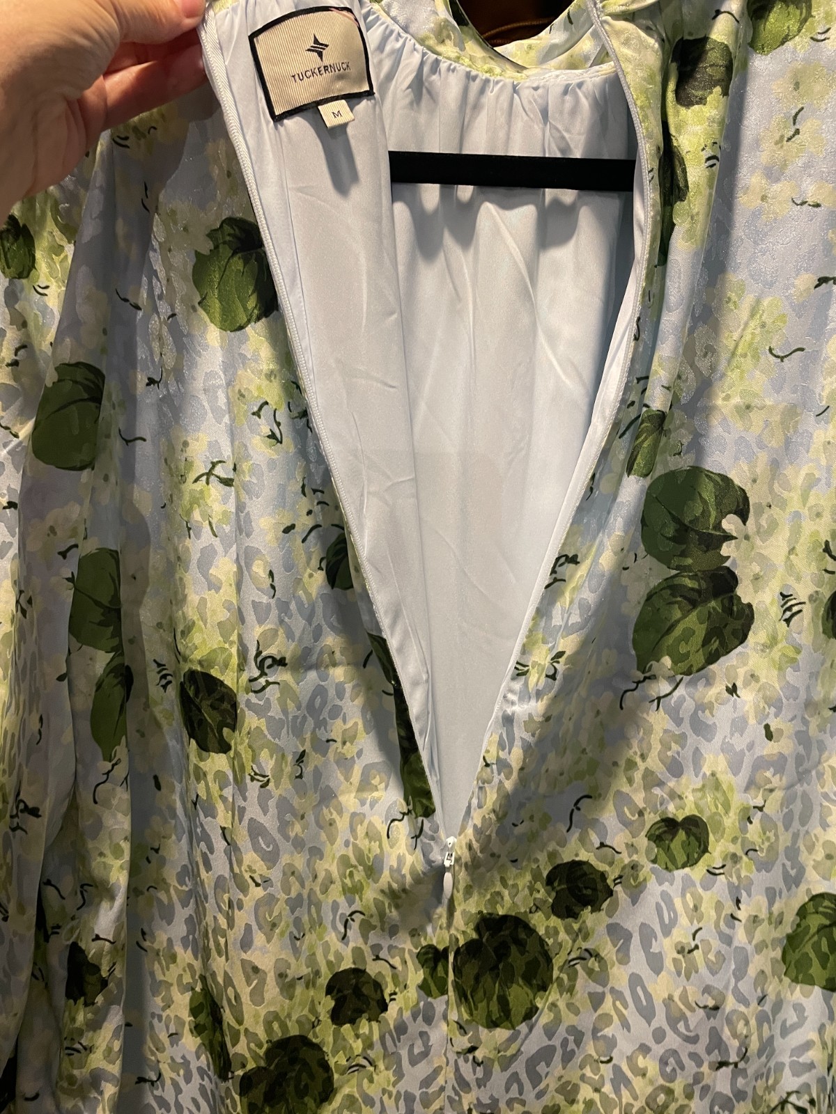 Tuckernuck Medium Hydrangea Blooms Faven Dress Floral Long Sleeve Midi