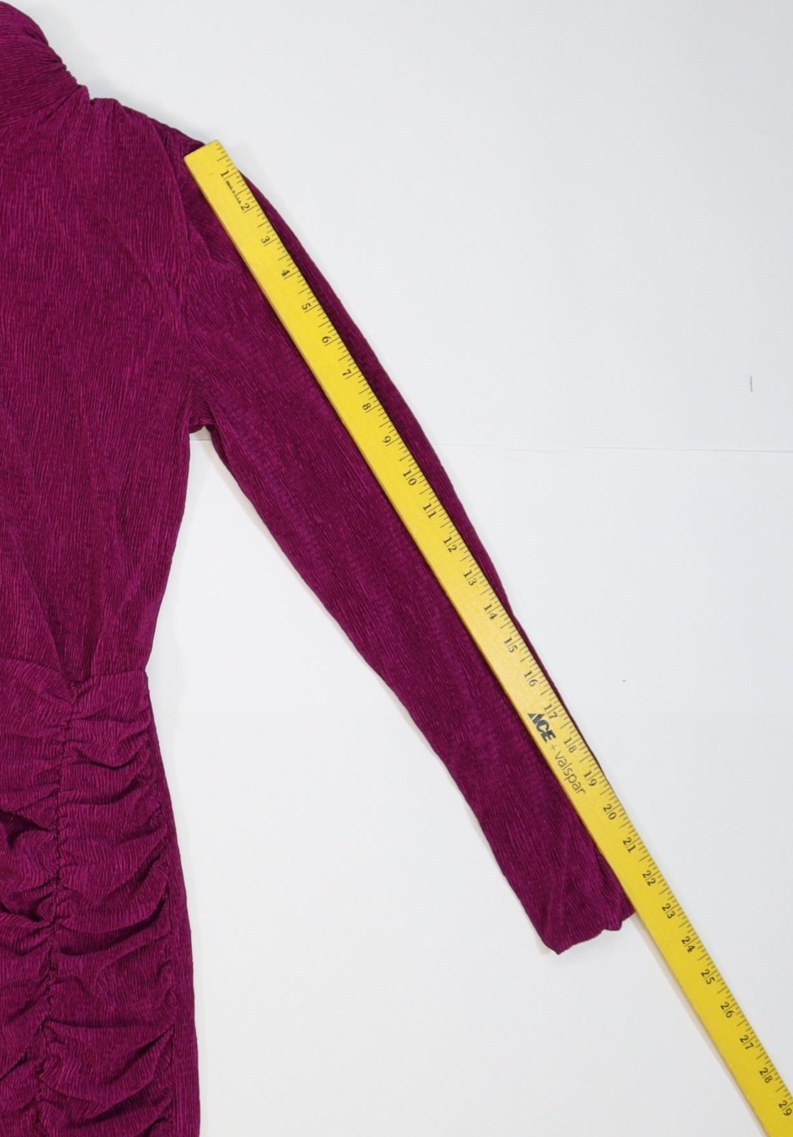 Saylor Dress Womens Medium Purple Turtleneck Keyhole Ruched Bodycon Short Party
