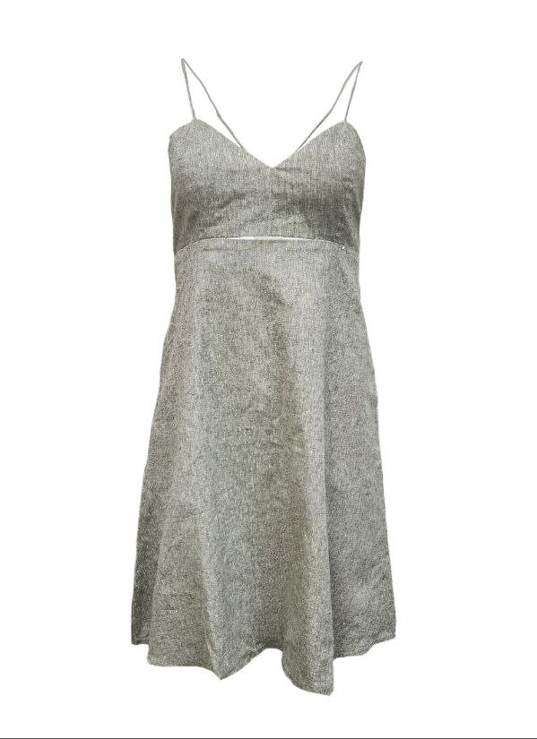 HoodLamb Women’s Olive Babydoll A-Line Hemp Dress 420 NWT