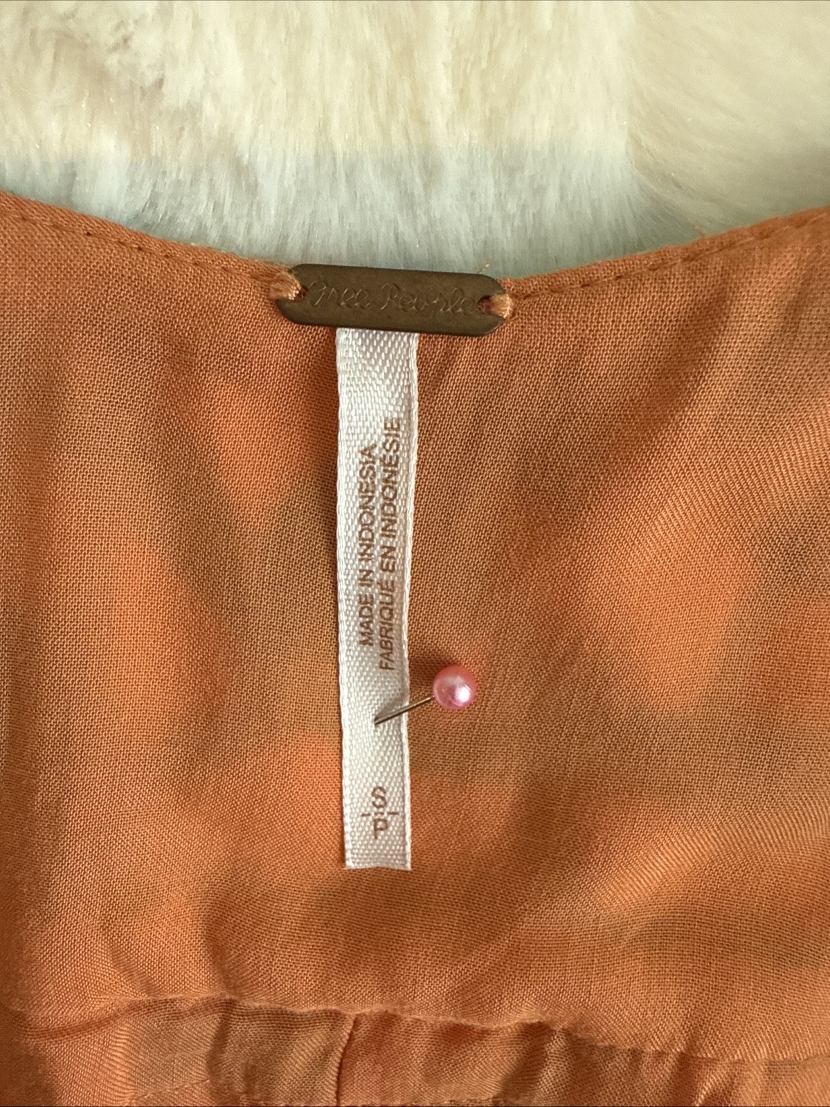 Free People OB574950 Orange Dear You Backless Mini Dress w/Pockets – $98