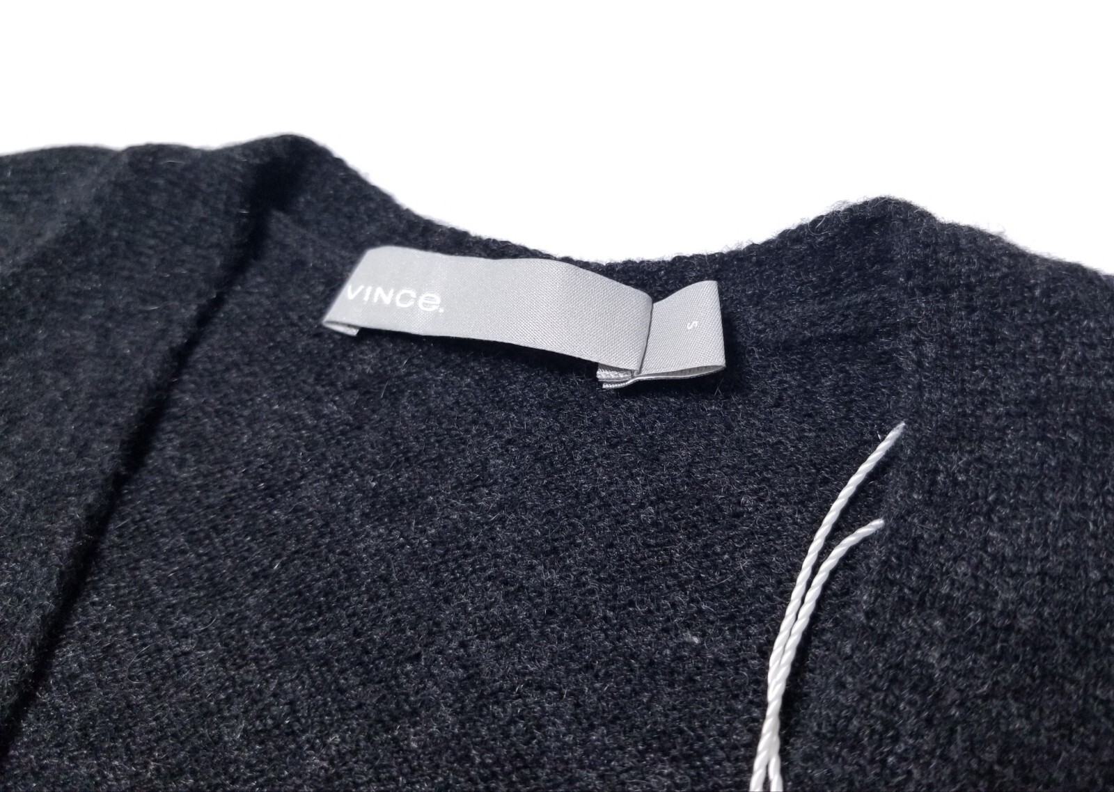 NWT Vince Wool Cashmere Blend Knit Midi Dress in Dark Grey Size S $395