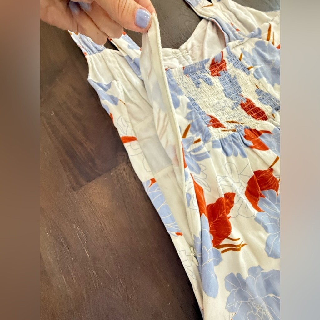 L*Space Revolve White Orange blue Mini Dress