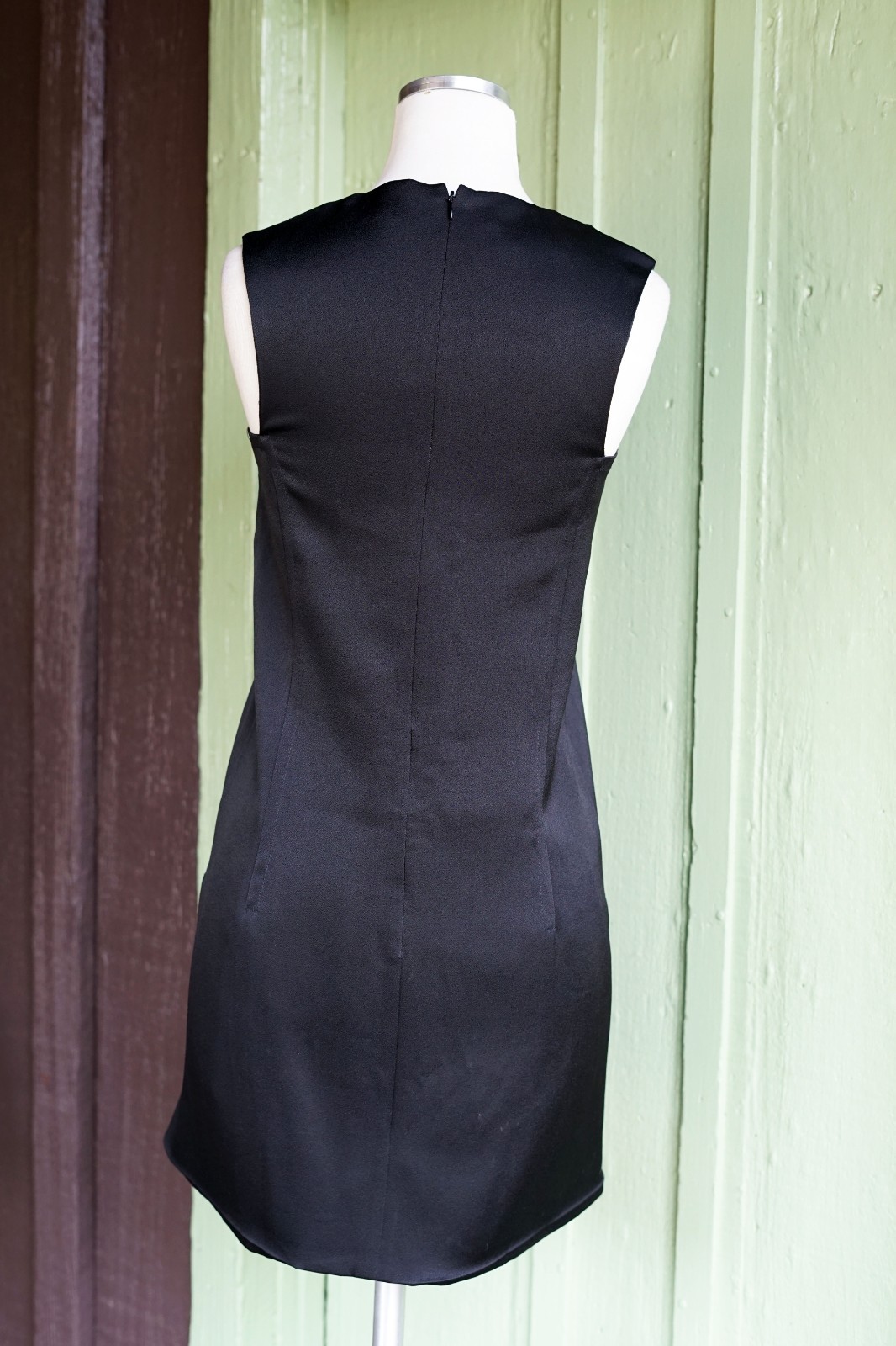 Givenchy Black Square Neck Collared Sleeveless Short Shift Dress Size 38